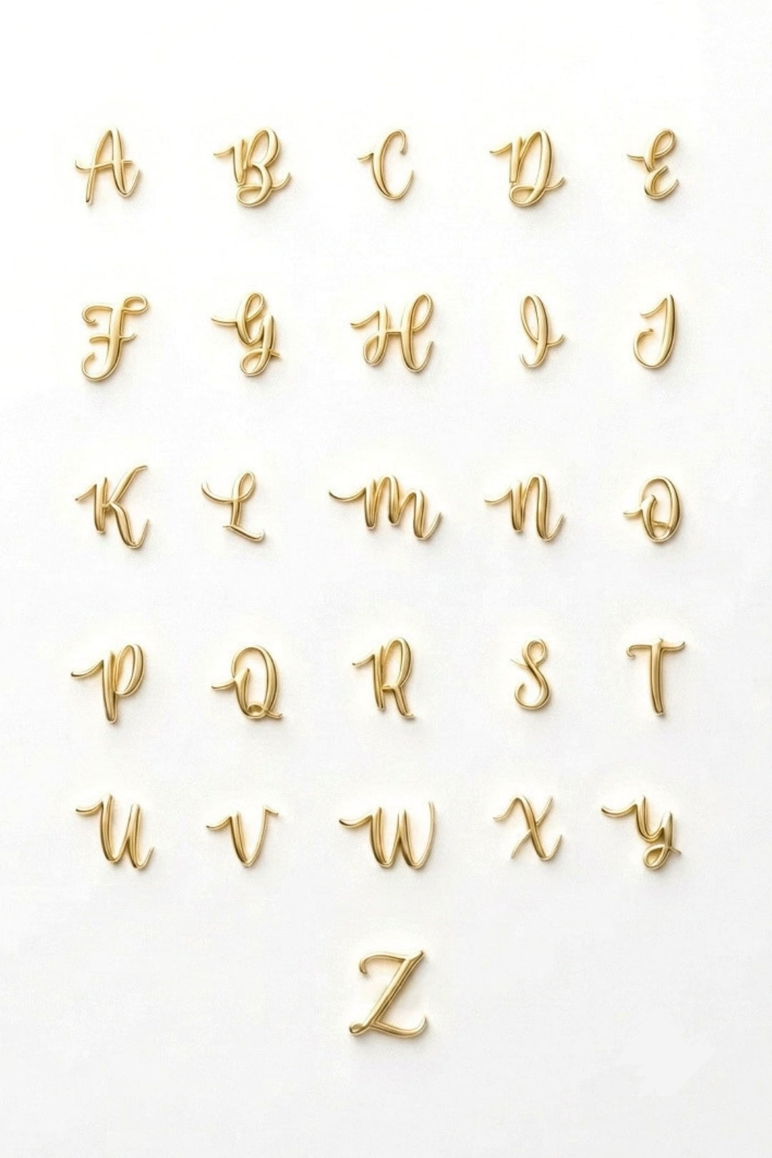 Audrey鑽石大寫字母項鍊(小號)