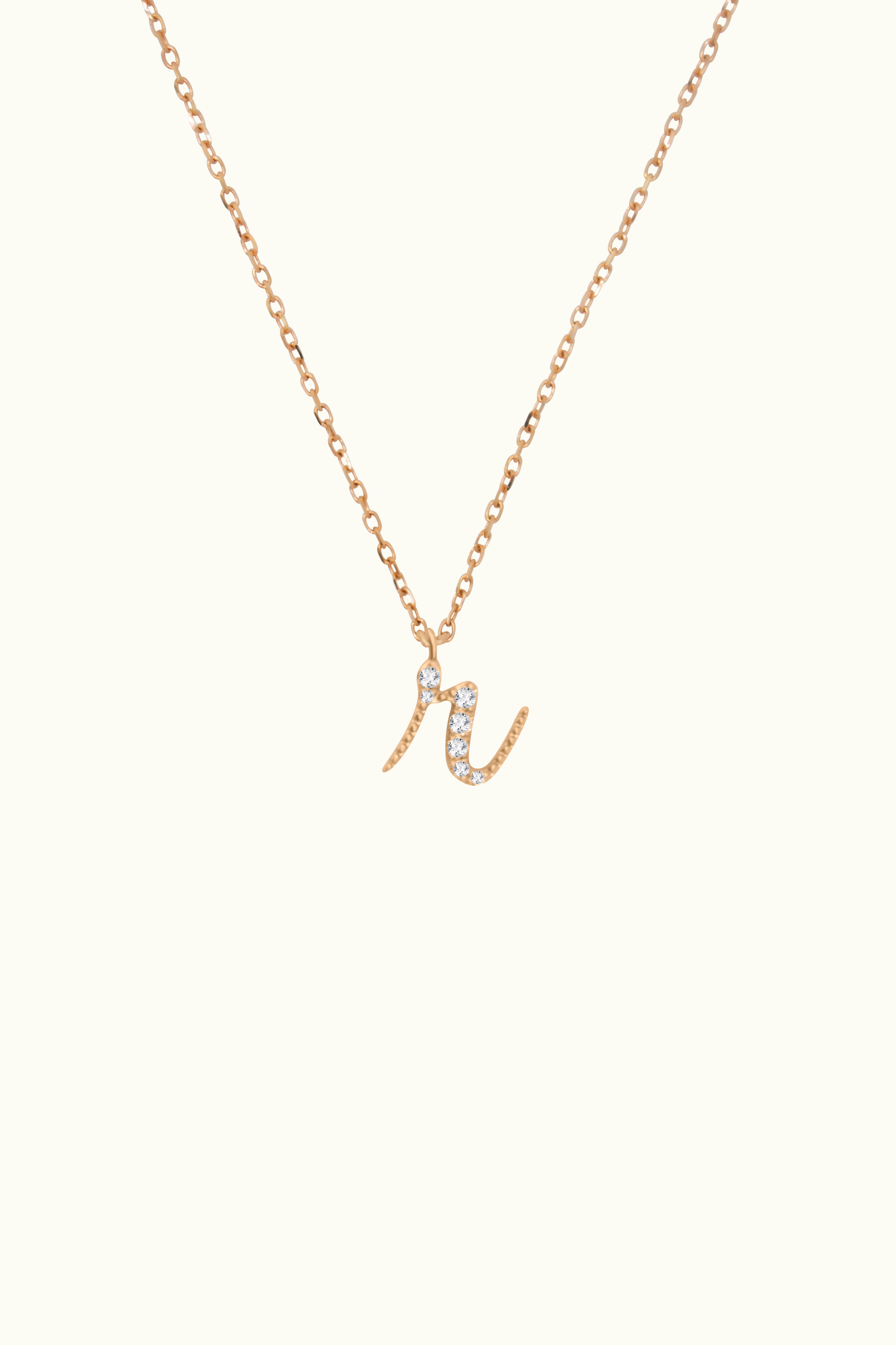 Avery Diamond Initial Necklace (Small) – Étui Jewellery