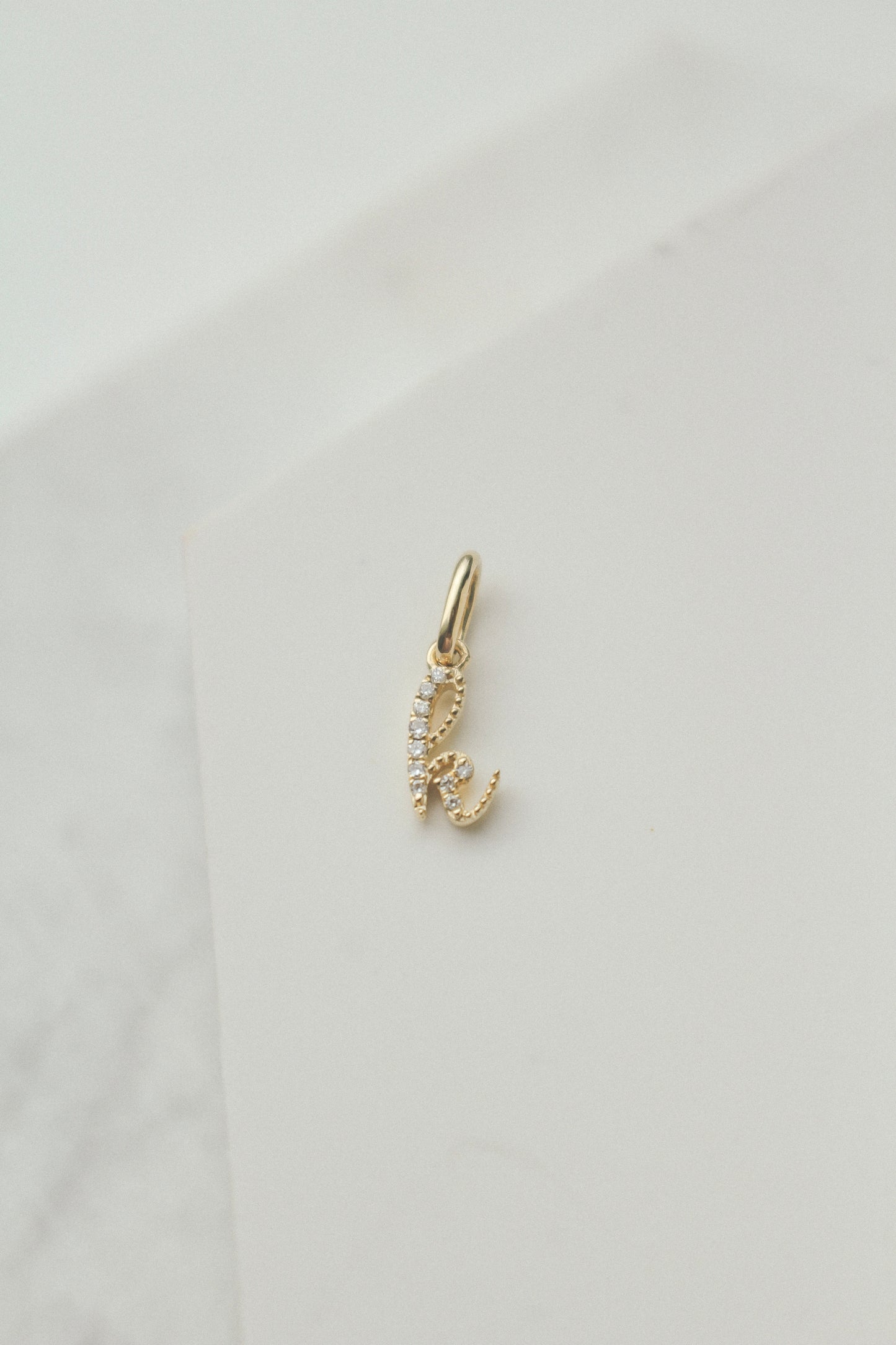 Avery Diamond Initial Pendant (Small)