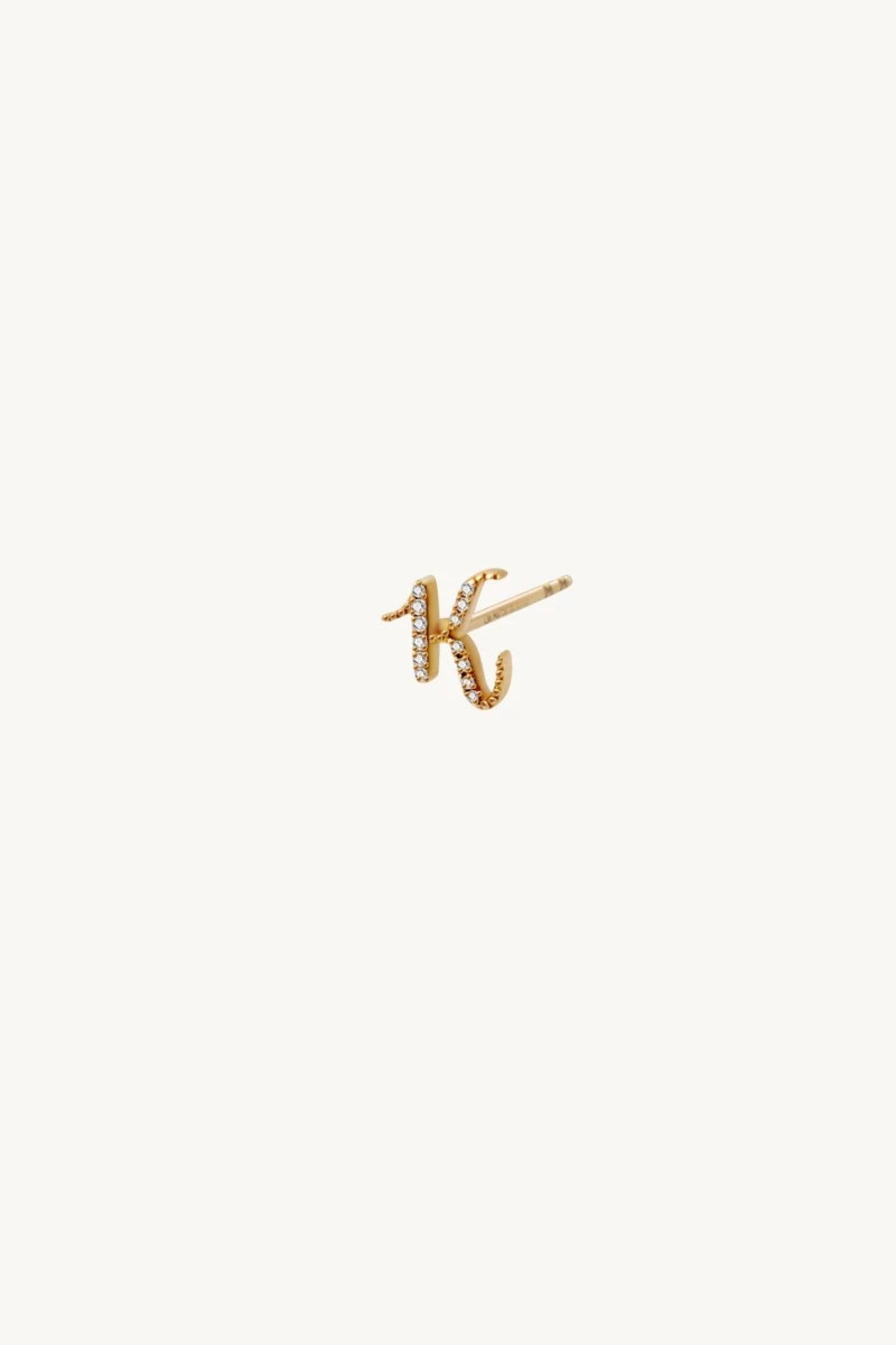 Audrey Diamond Initial Earring