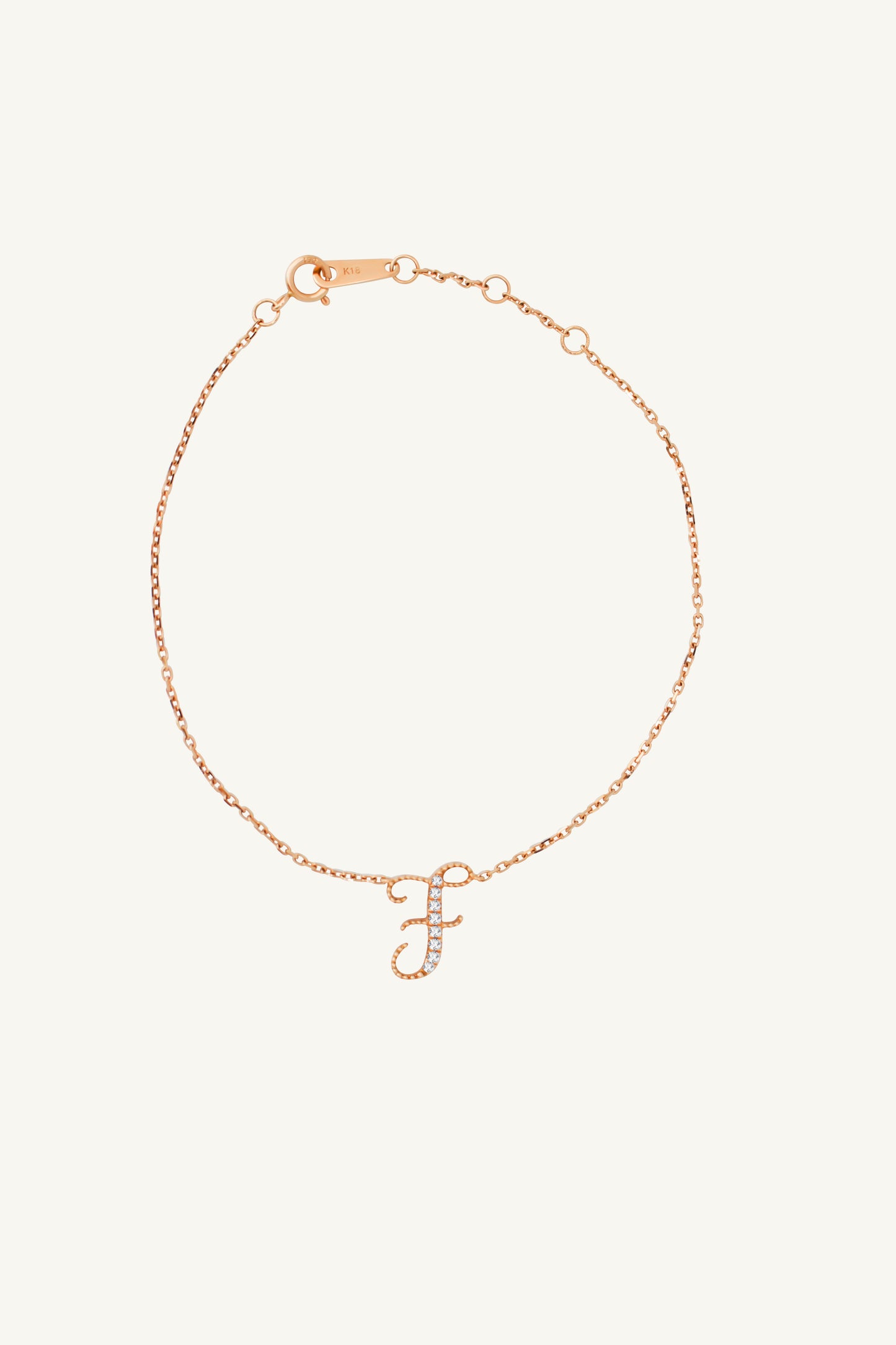 Audrey Diamond Initial Bracelet