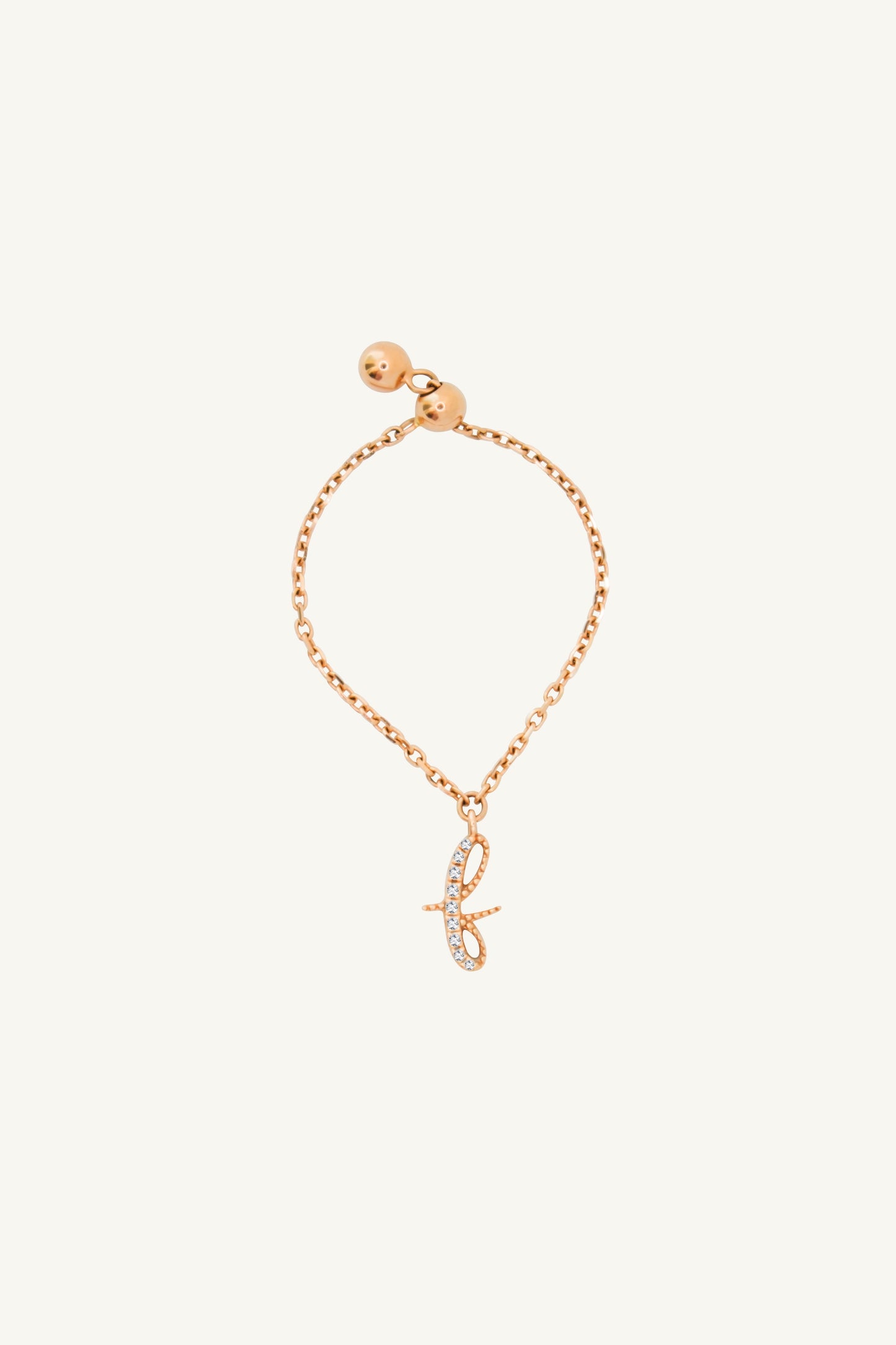 Avery Diamond Initial Chain Ring