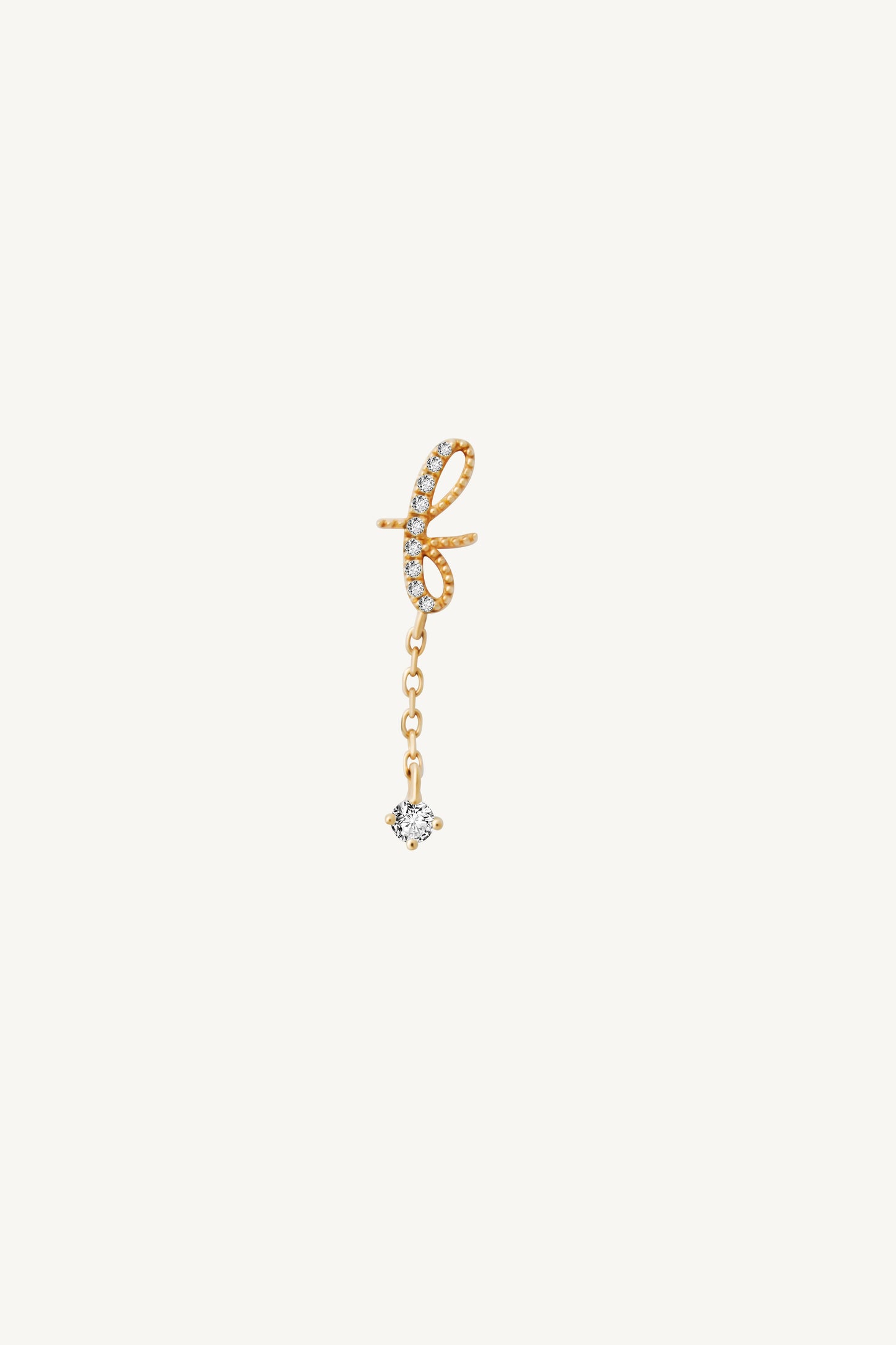 Avery Diamond Initial Drop Earring