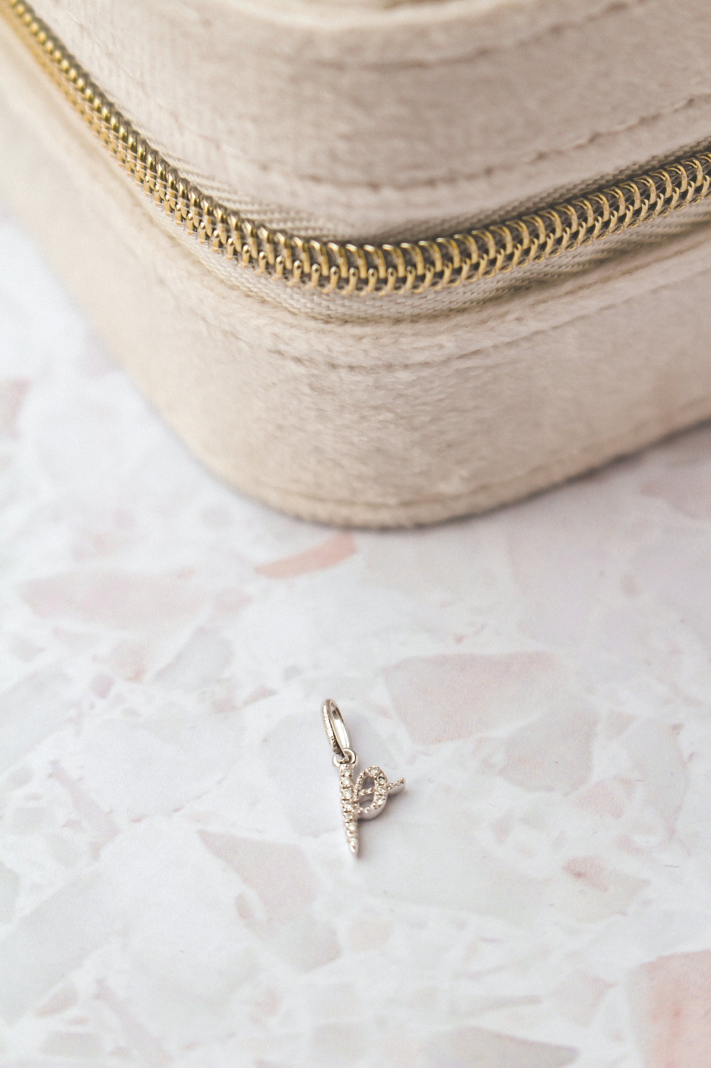 Avery Diamond Initial Pendant (Small)