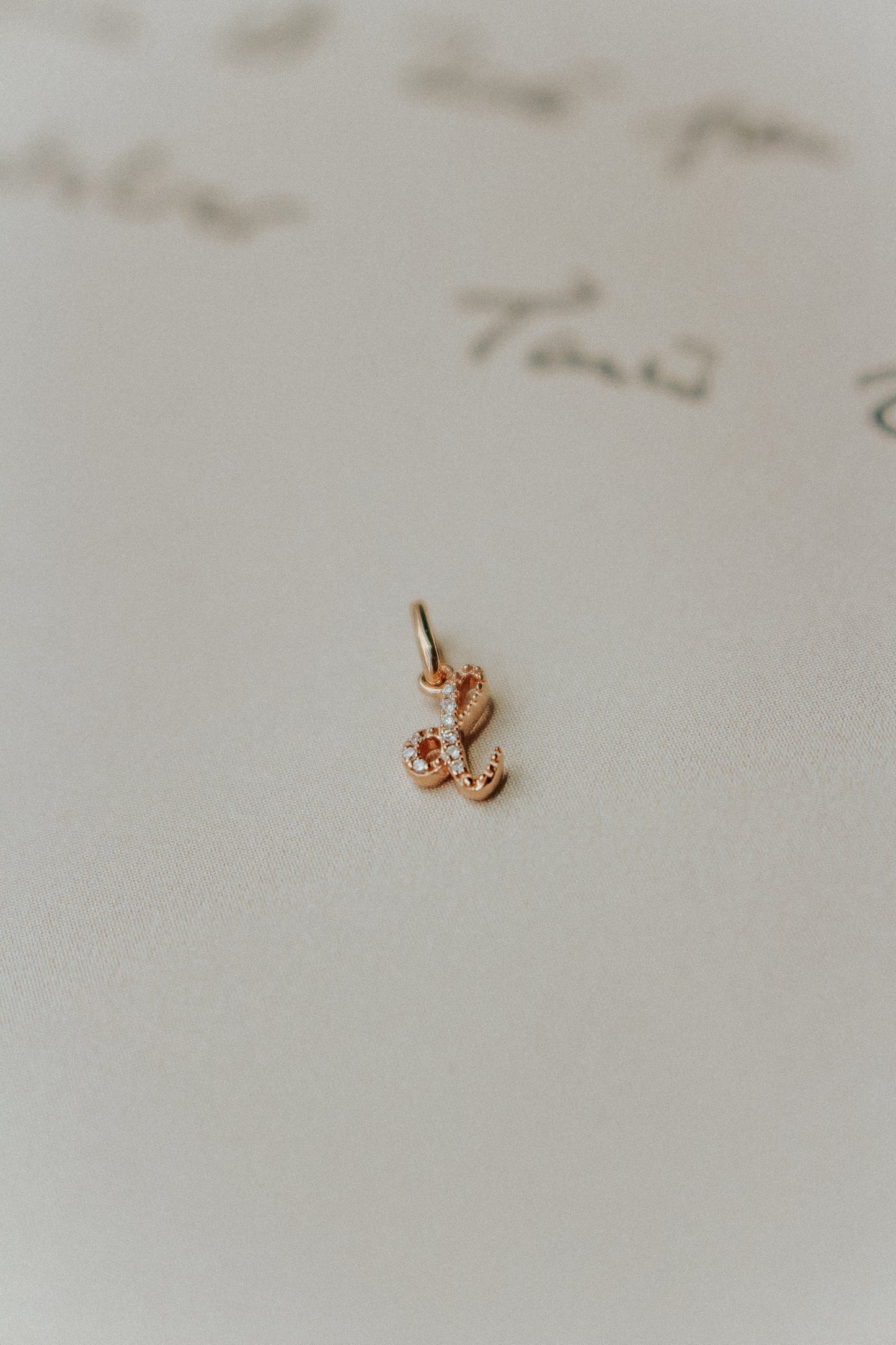 Avery Diamond Initial Pendant (Small)