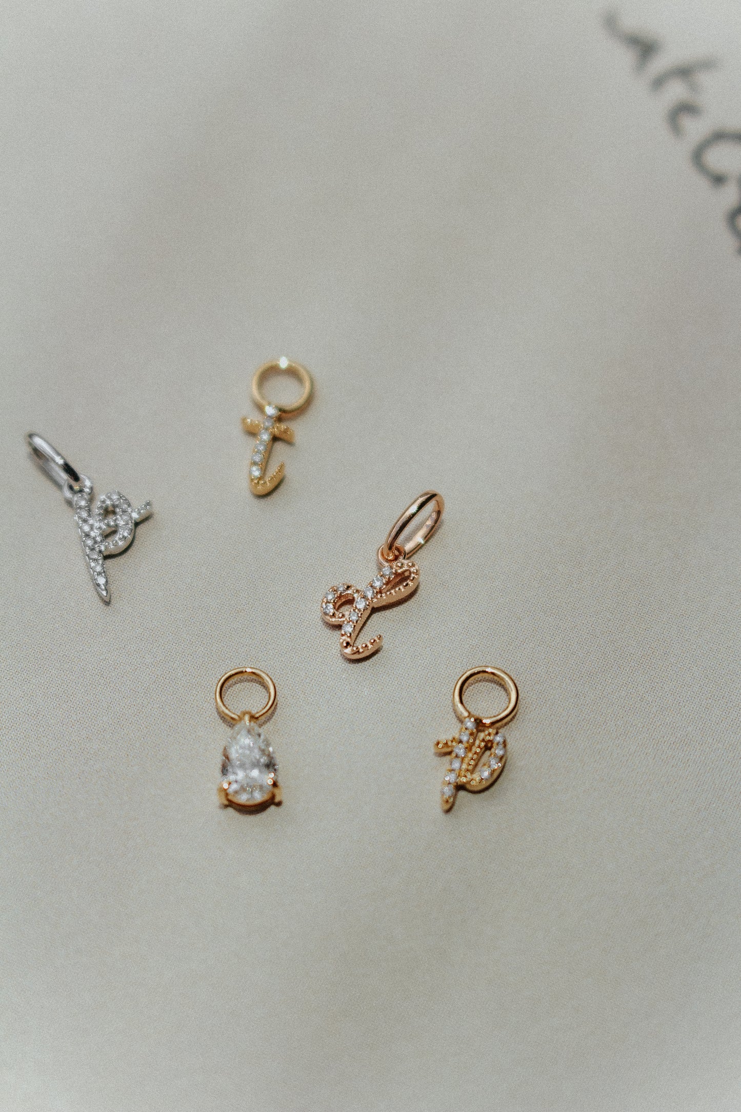 Avery Diamond Initial Pendant (Small)