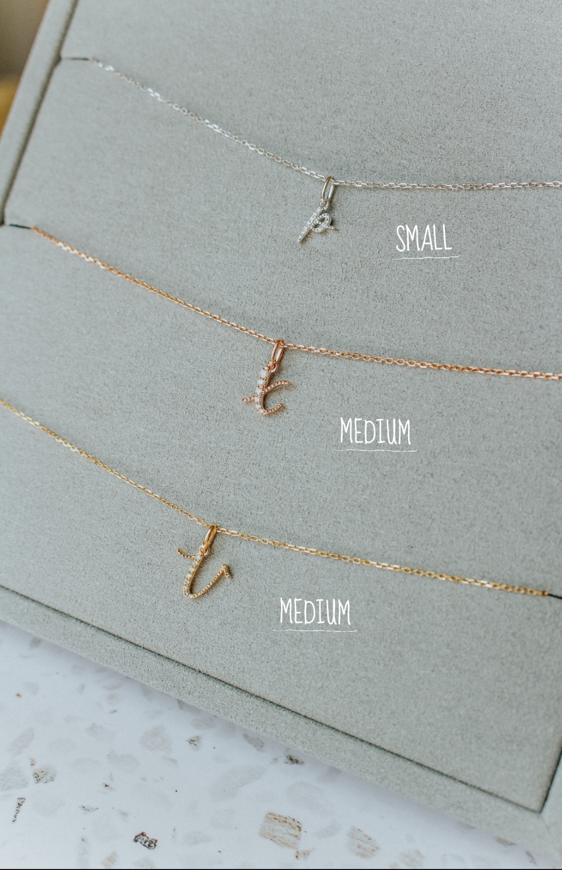 Avery Diamond Initial Pendant (Small)
