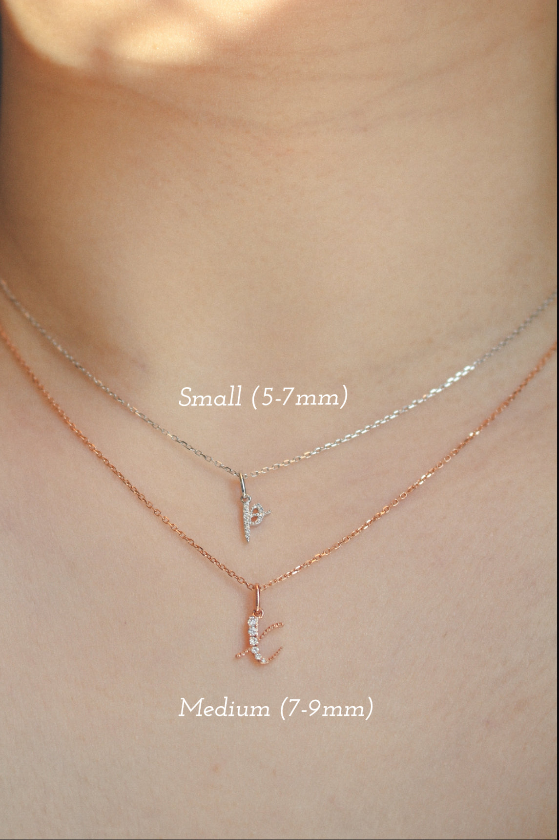 Avery Diamond Initial Pendant (Medium)