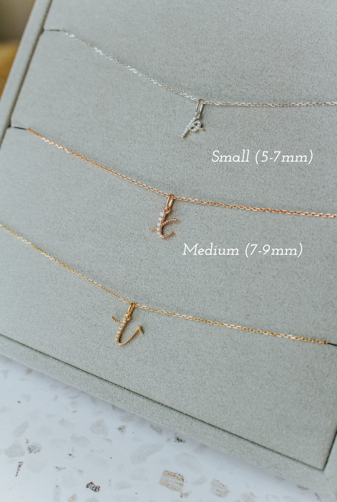 Avery Diamond Initial Pendant (Medium)