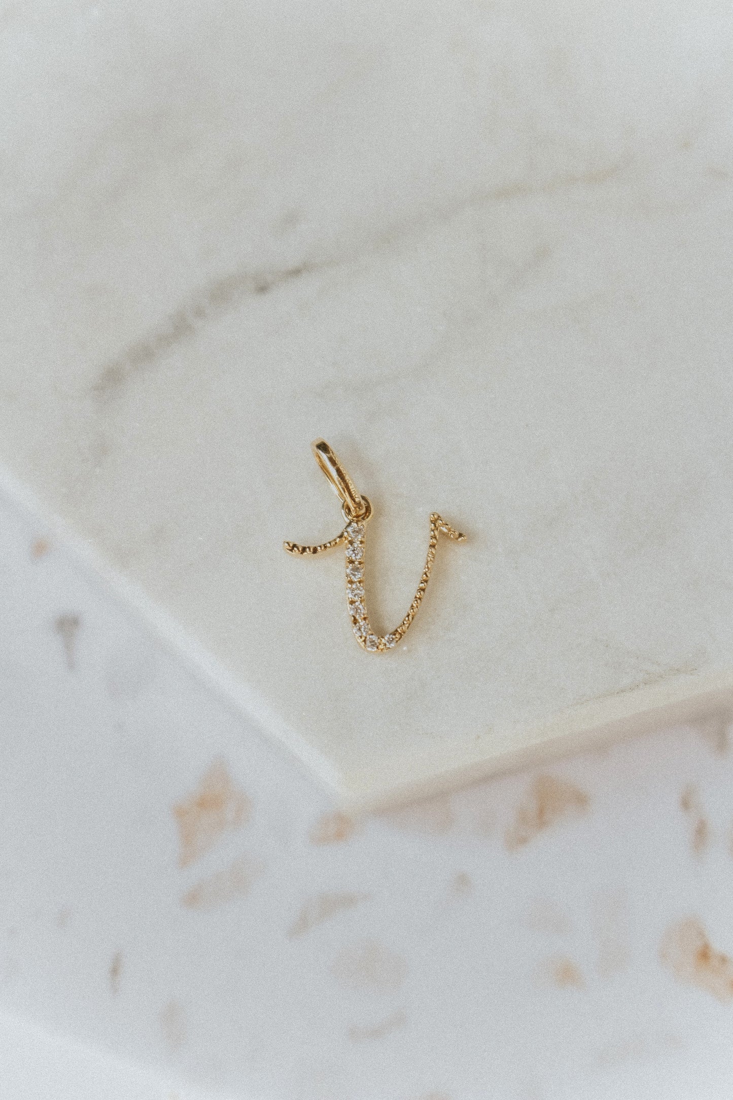 Audrey Diamond Initial Pendant (Medium)