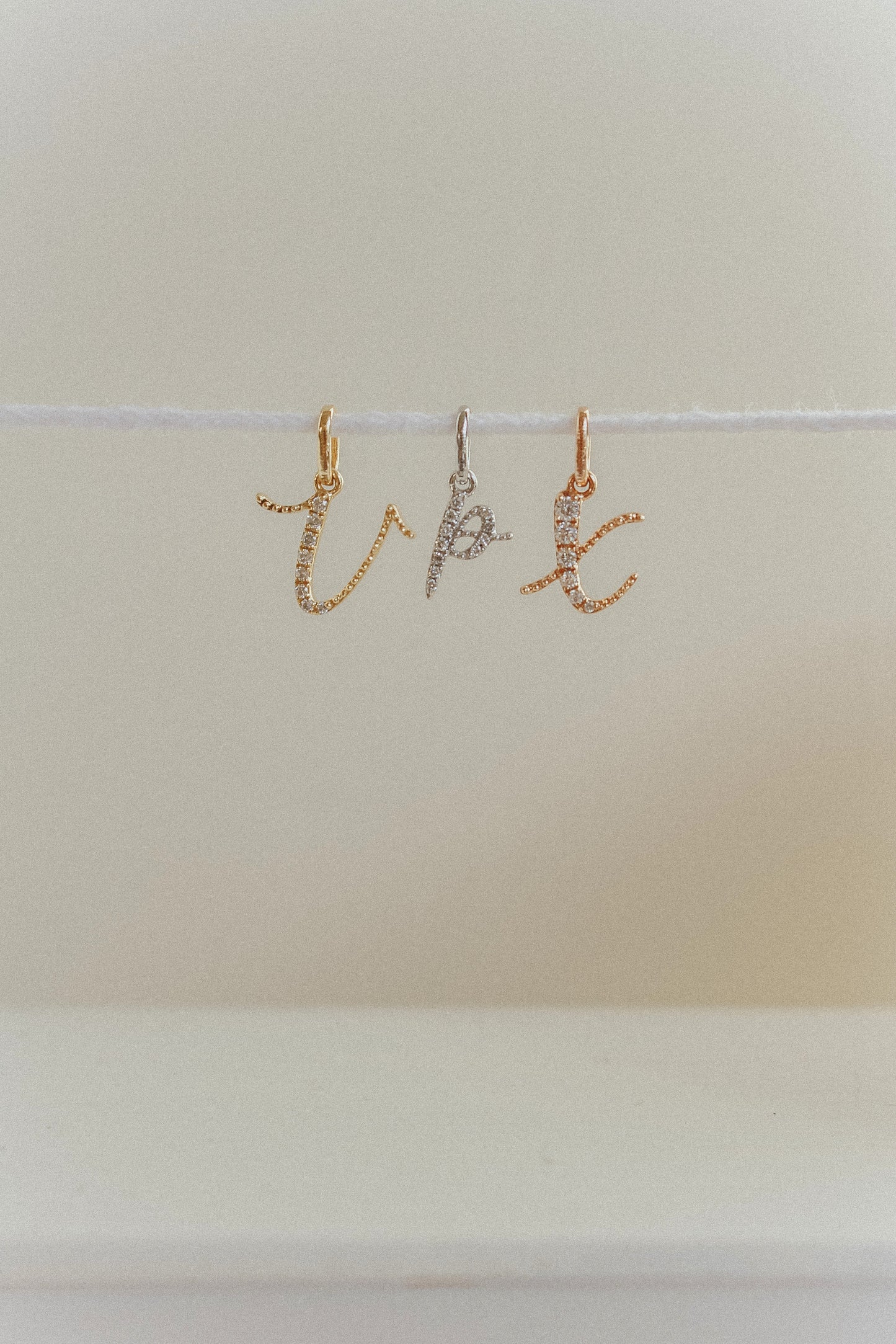 Audrey Diamond Initial Pendant (Medium)