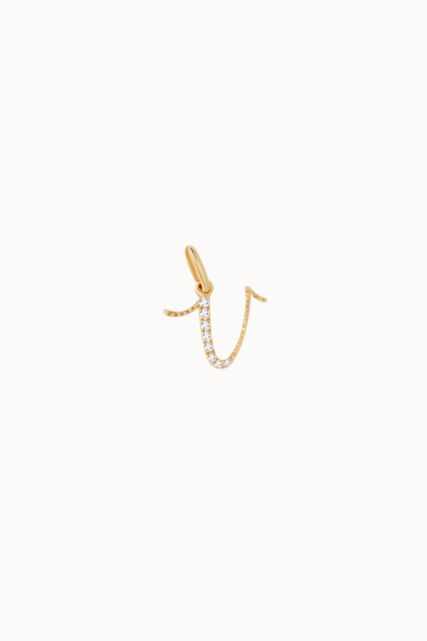 Audrey Diamond Initial Pendant (Medium)