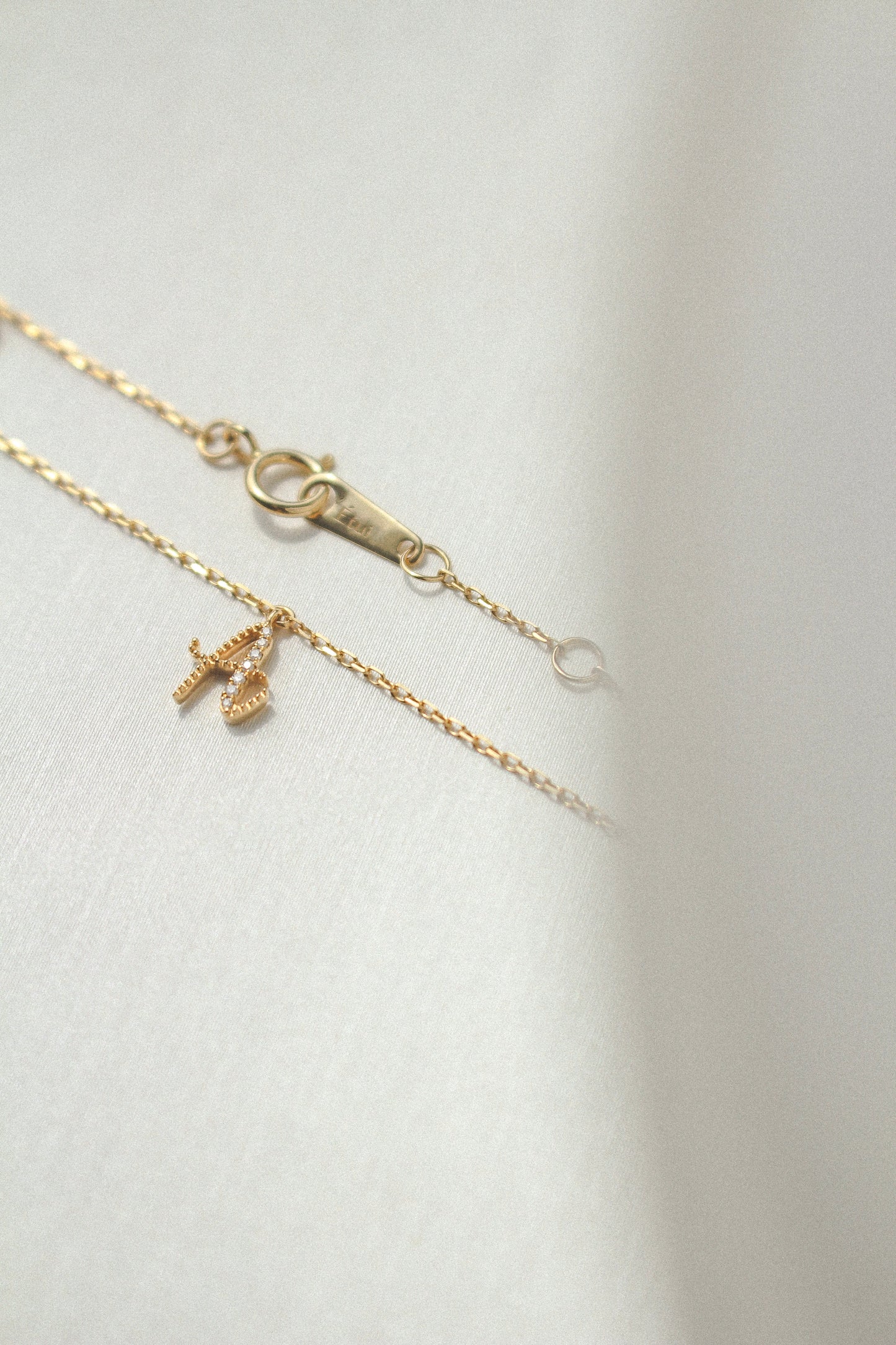 Audrey Diamond Initial Necklace (Small)