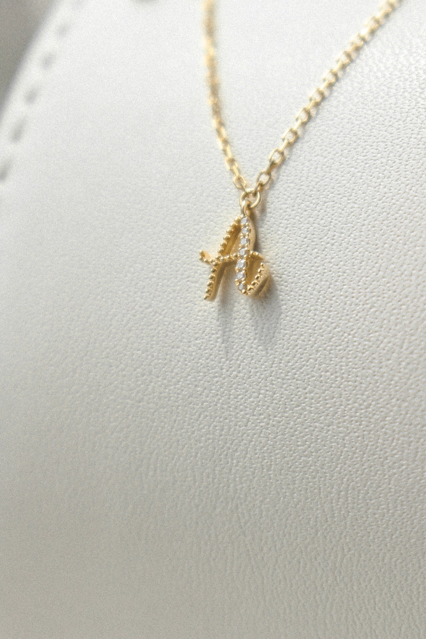 Audrey Diamond Initial Necklace (Small)