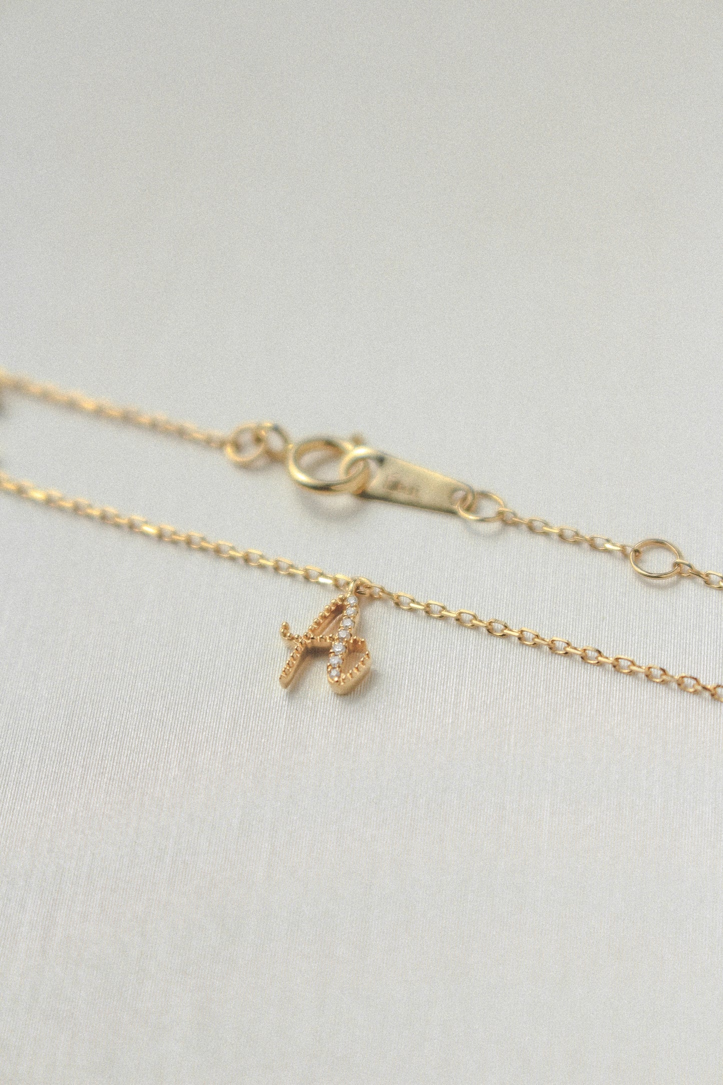 Audrey Diamond Initial Necklace (Small)