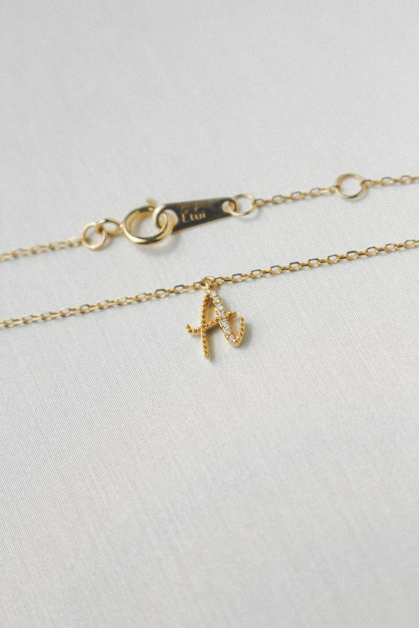 Audrey Diamond Initial Necklace (Small)