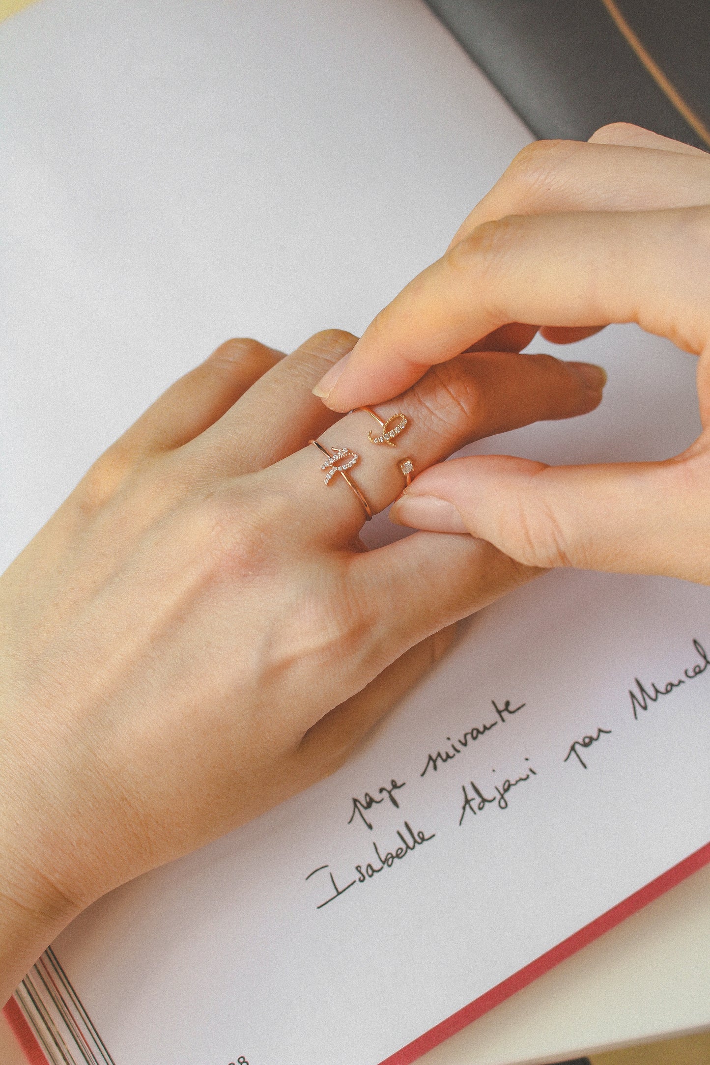 Audrey Diamond Initial Ring