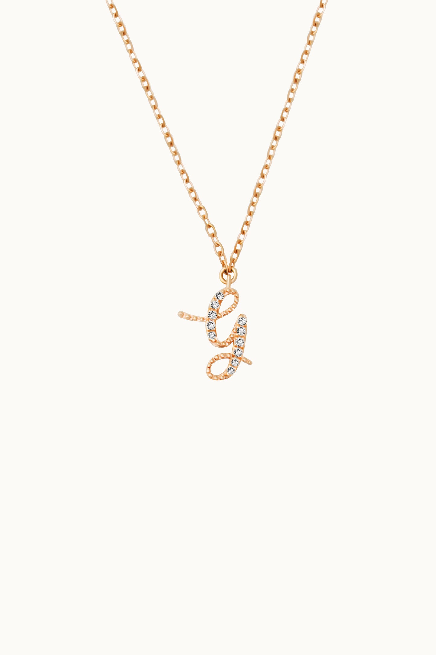 Audrey Diamond Initial Necklace (Medium)