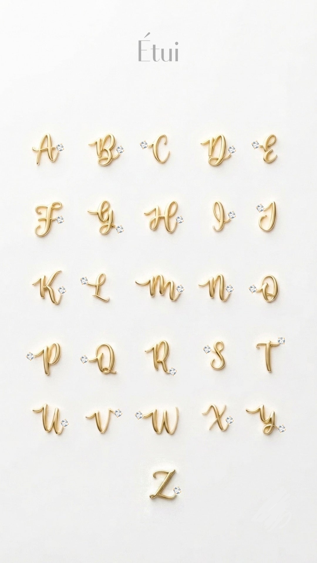 Audrey Gold Initial Earring with Tiny Diamond