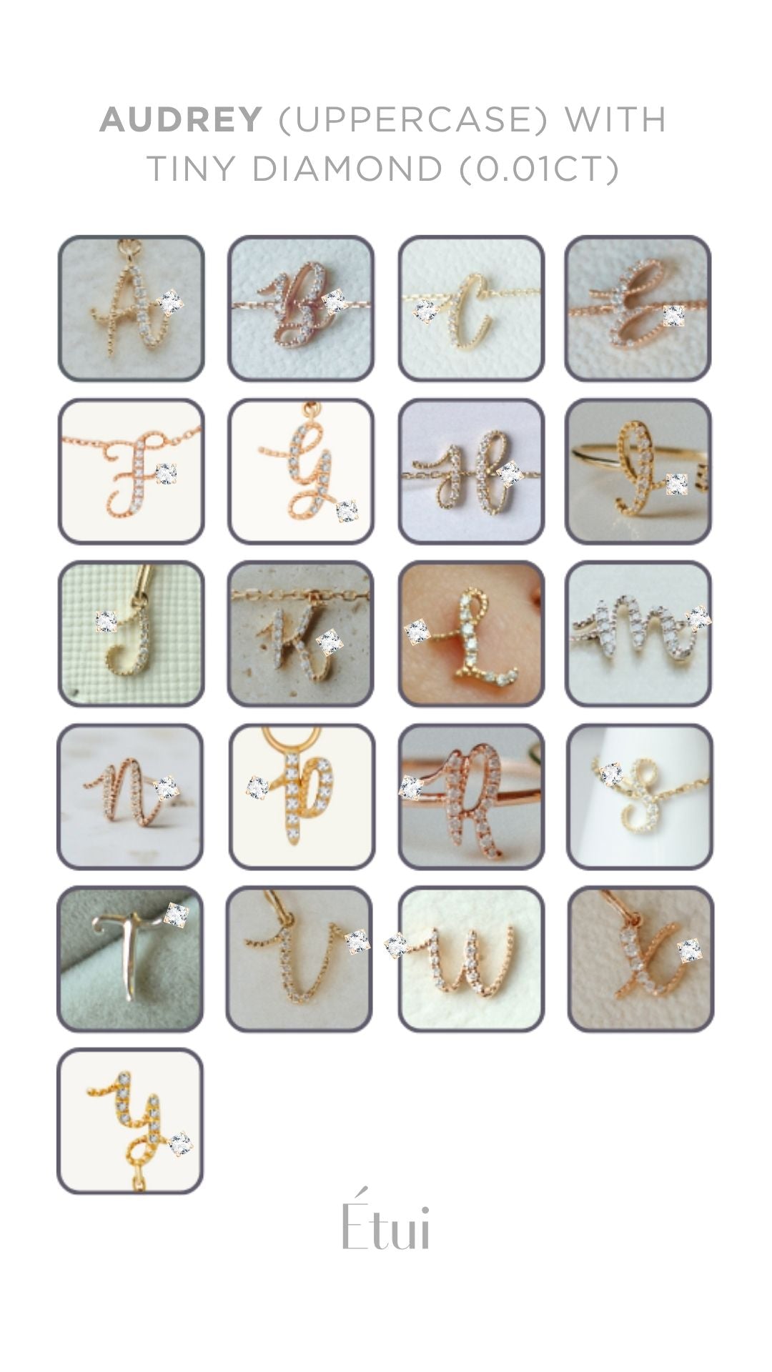 Avery Gold Initial Earring with Tiny Diamond