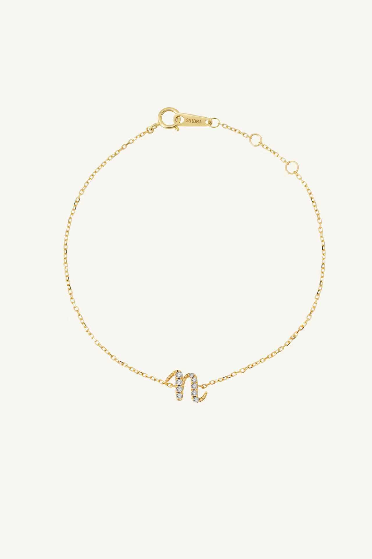 Avery Diamond Initial Bracelet