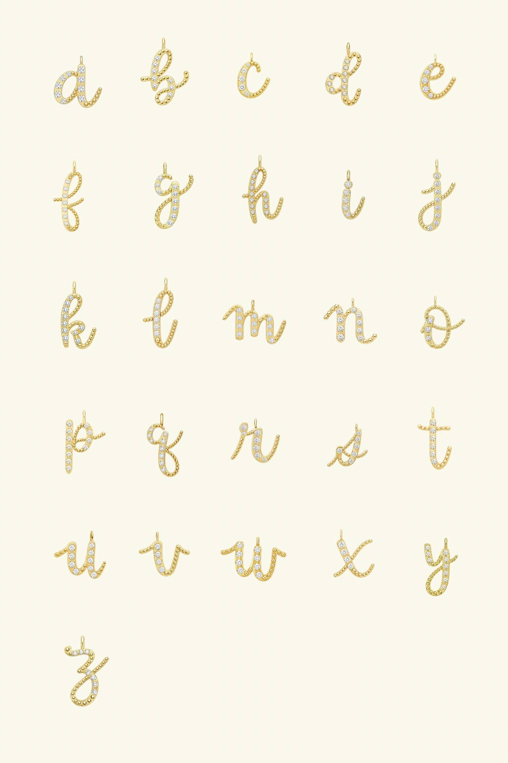 Avery钻石小写字母手链