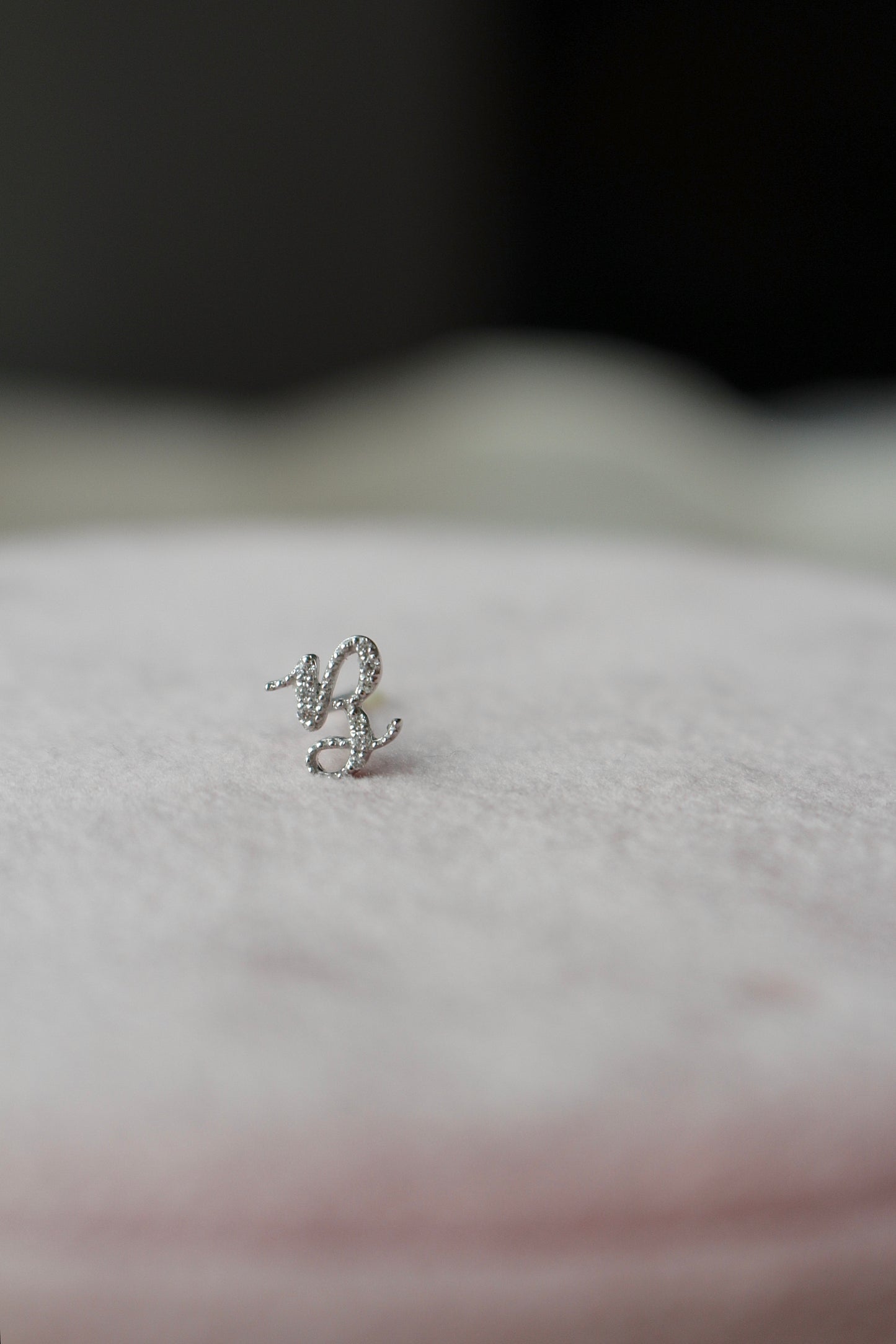 Audrey Diamond Initial Earring