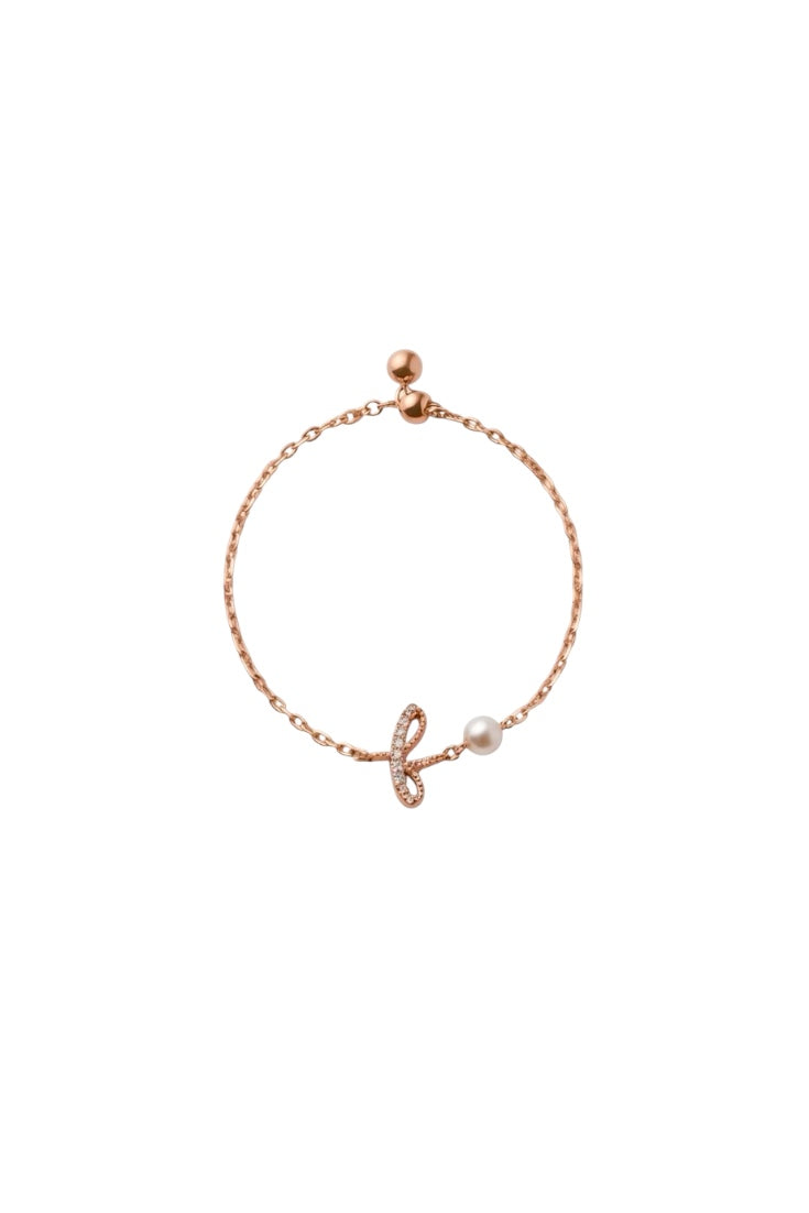 Avery Diamond Initial Chain Ring (Fixed)