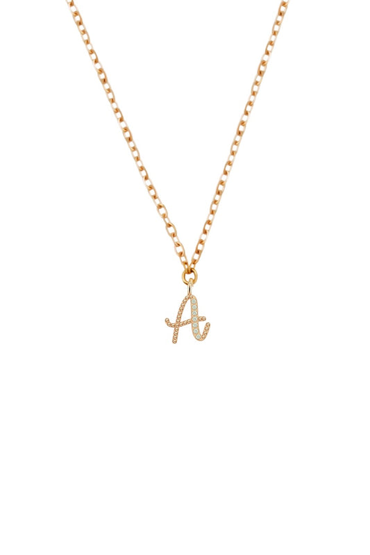Audrey Diamond Initial Necklace (Small)