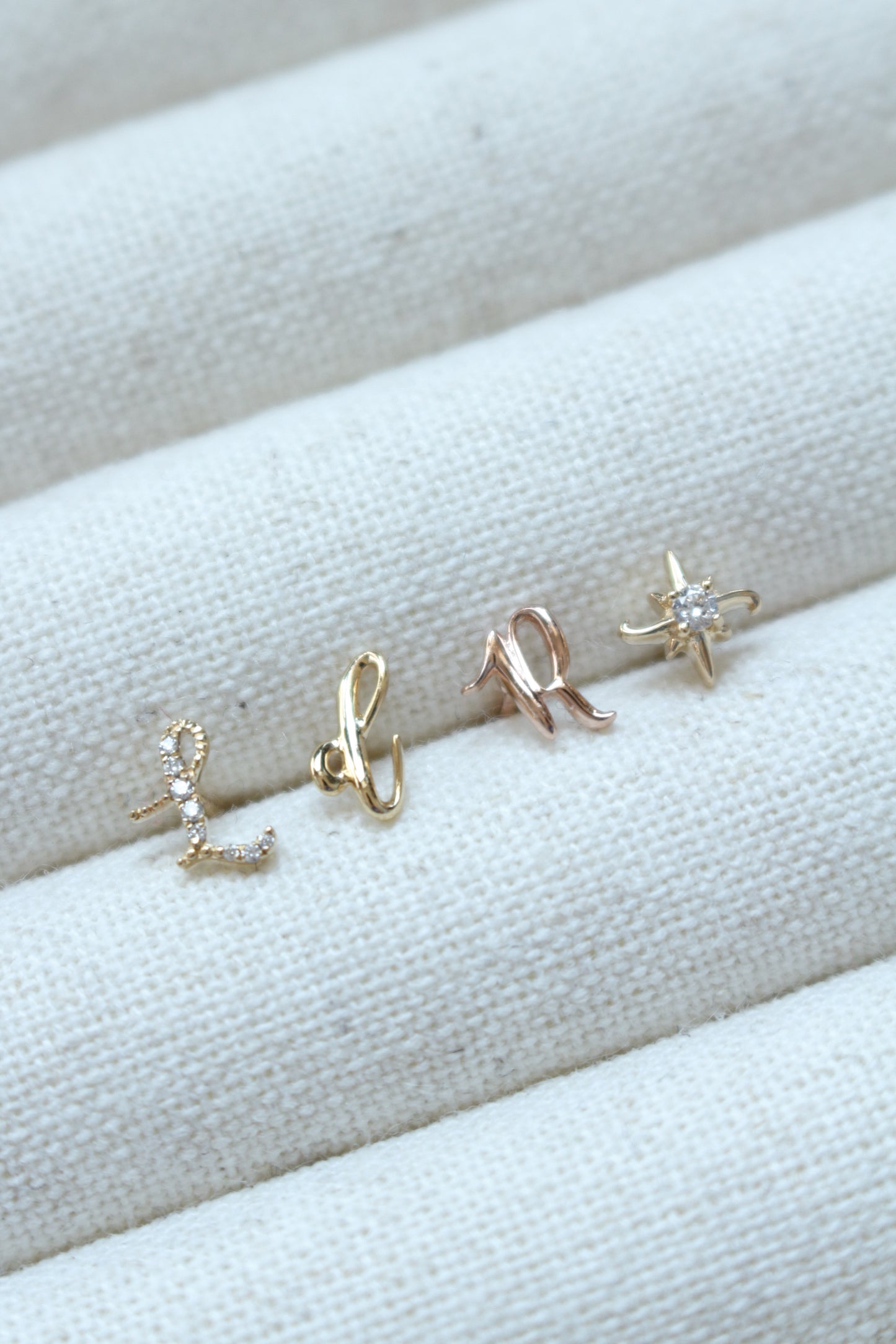 Audrey Gold Initial Earring