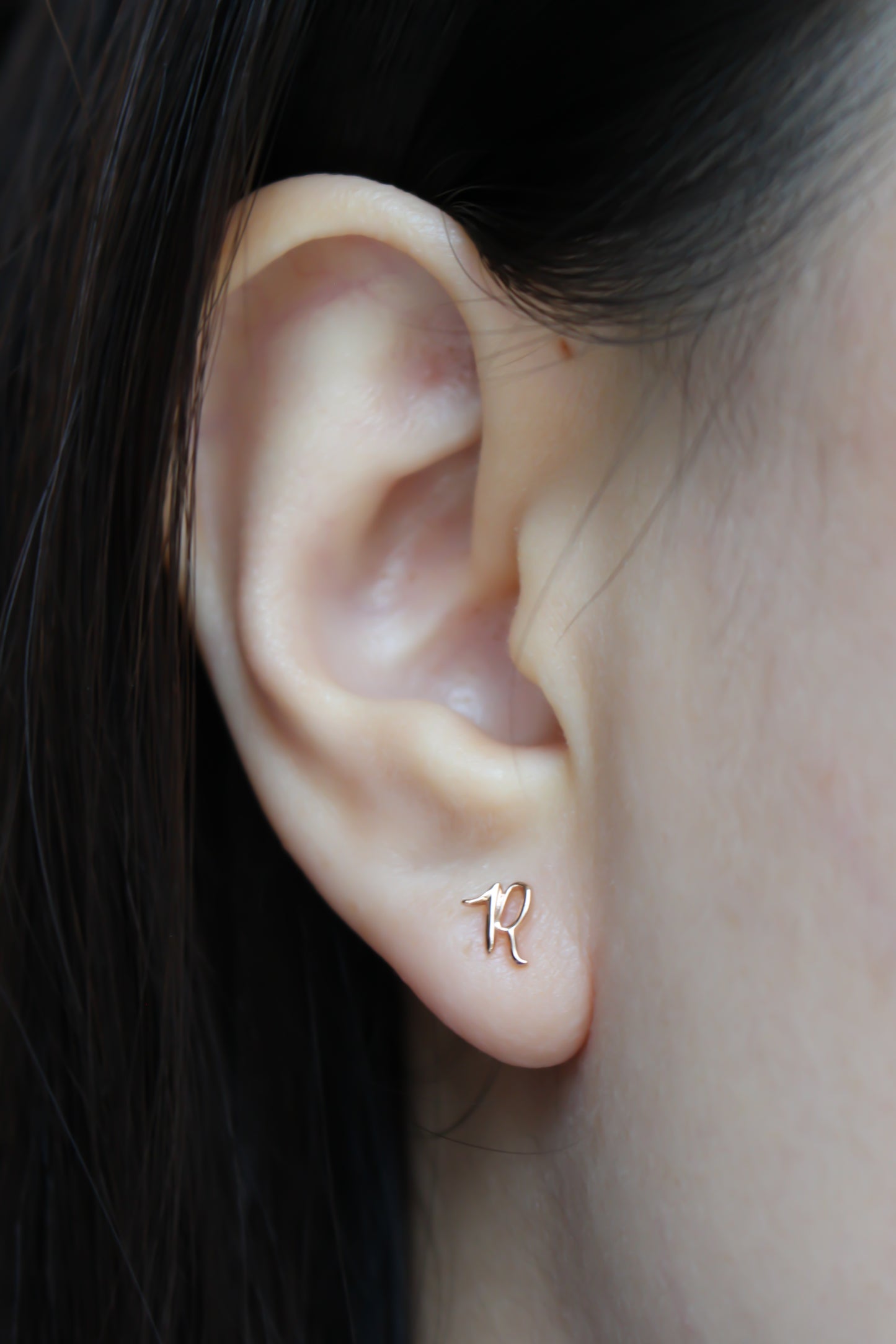 Audrey Gold Initial Earring