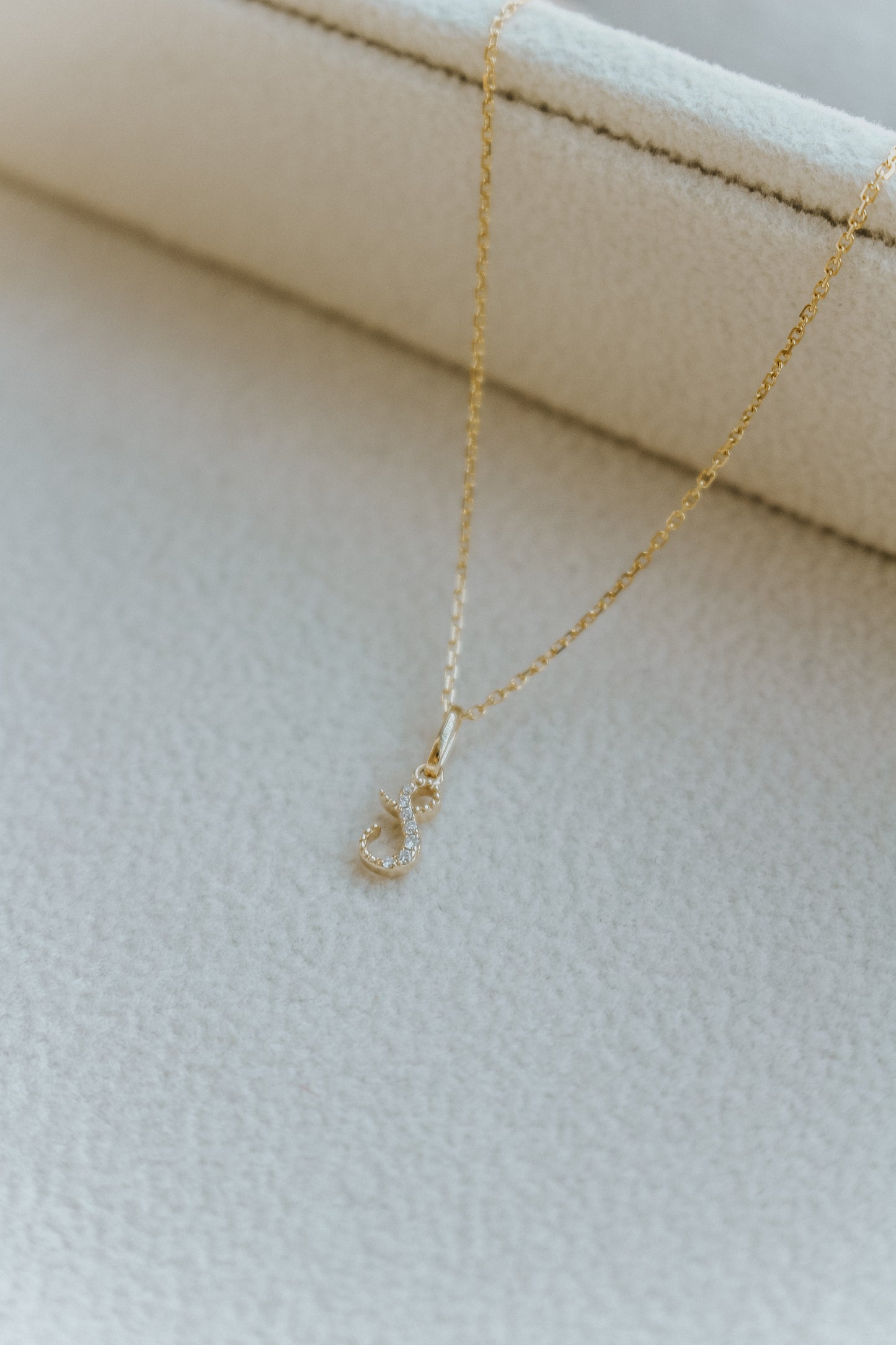 Audrey Diamond Initial Pendant (Small)