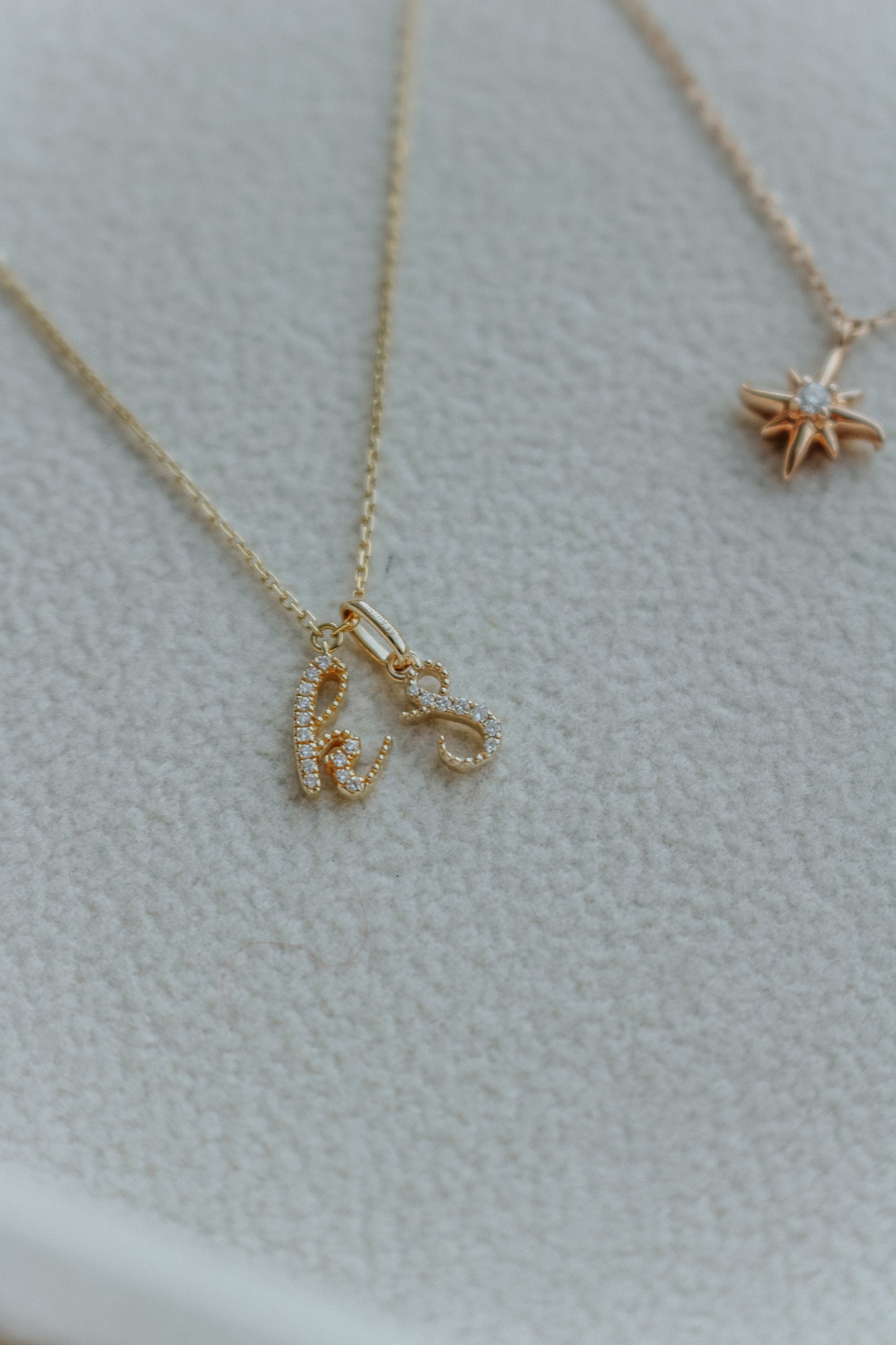 Audrey Diamond Initial Pendant (Small)