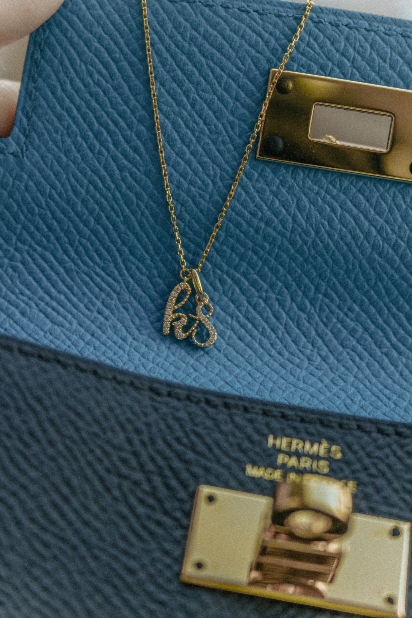 Audrey Diamond Initial Pendant (Small)