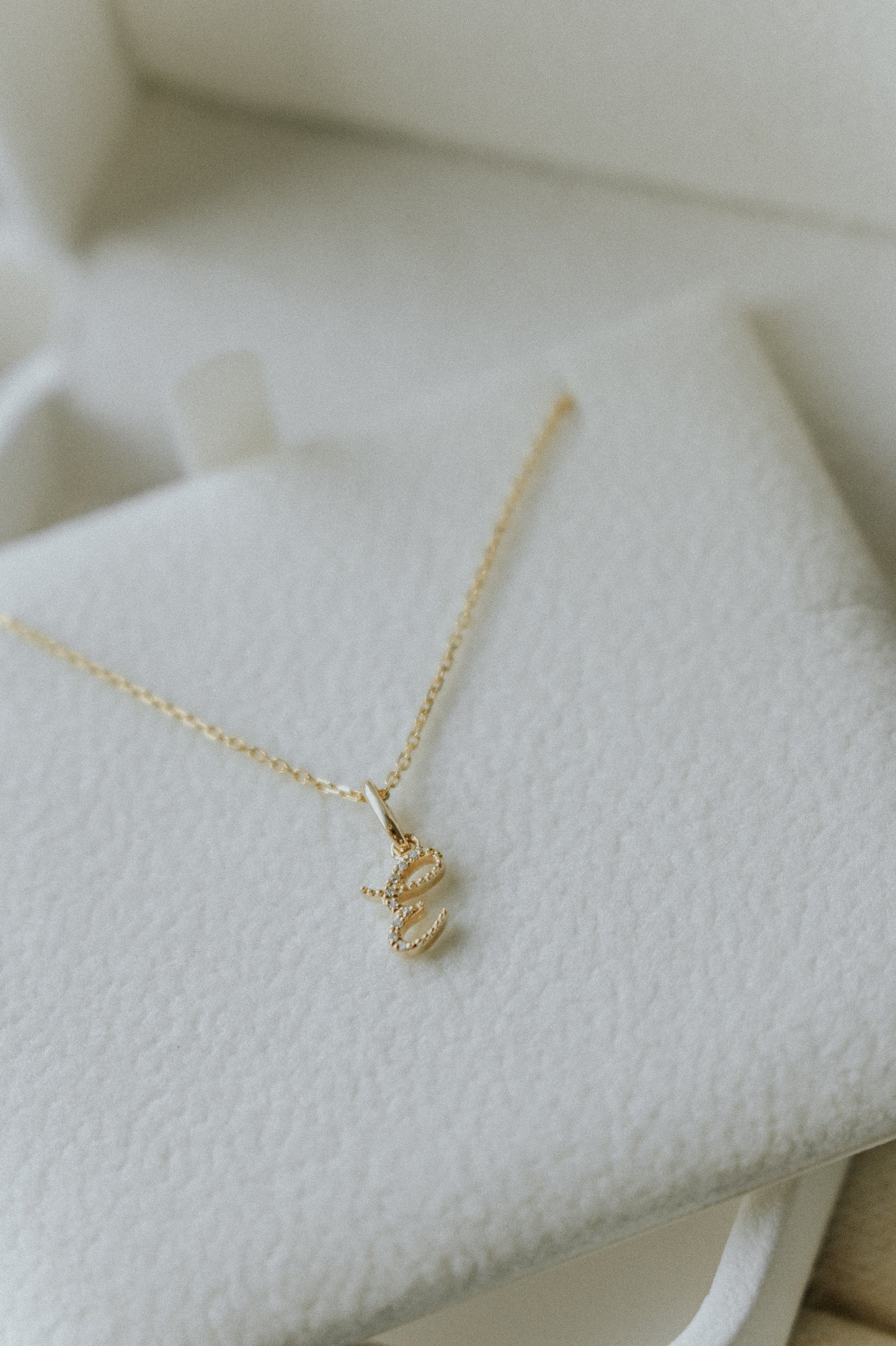 Audrey Diamond Initial Pendant (Small)