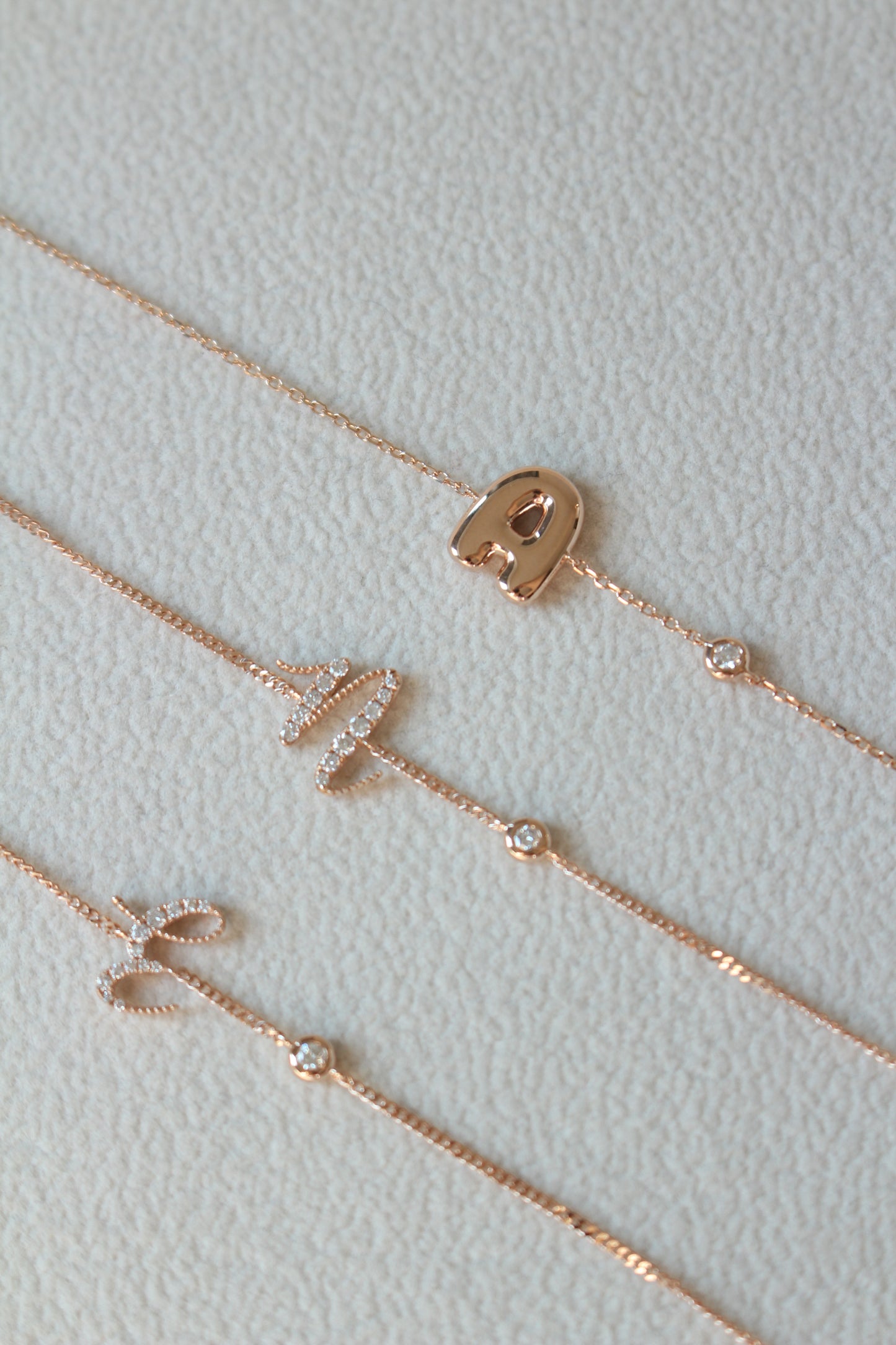 Audrey Diamond Initial Bracelet