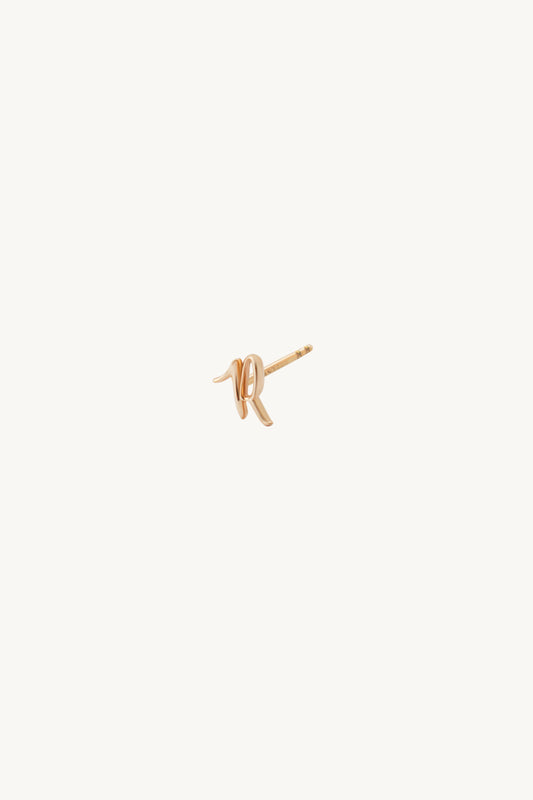 Audrey Gold Initial Earring