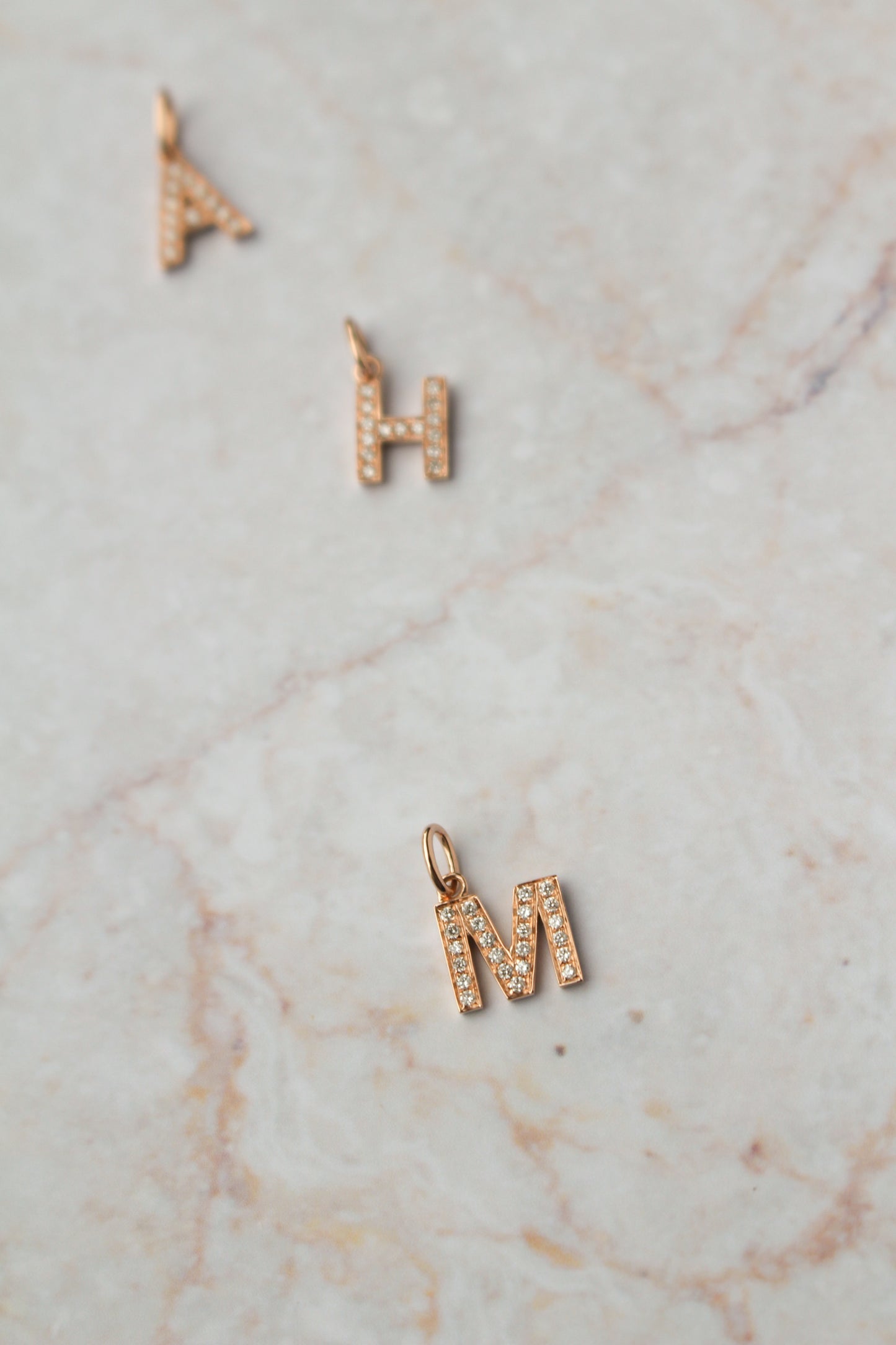 Diamond Block Letter Pendant