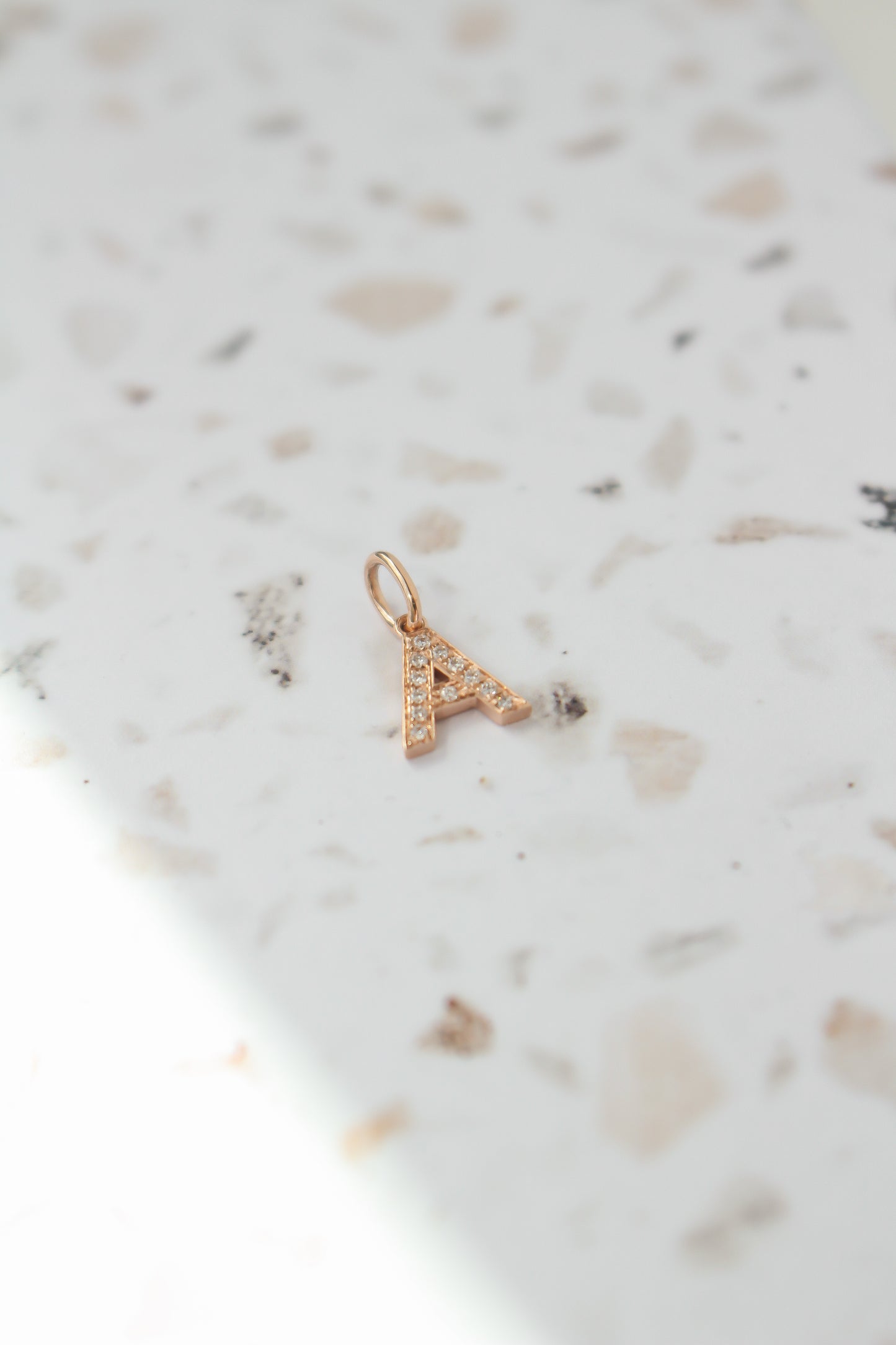 Diamond Block Letter Pendant