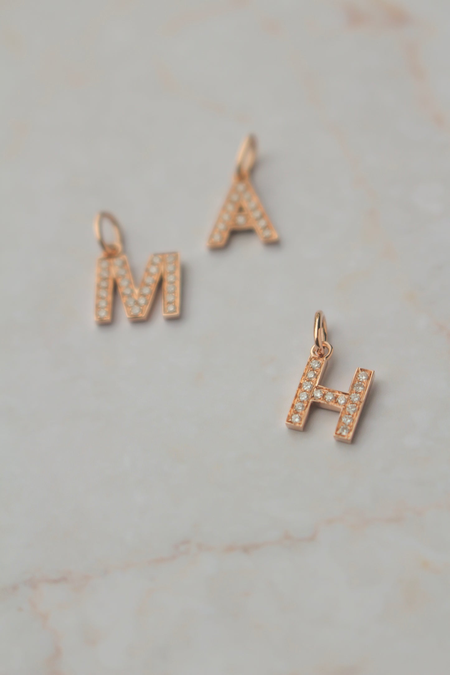 Diamond Block Letter Pendant
