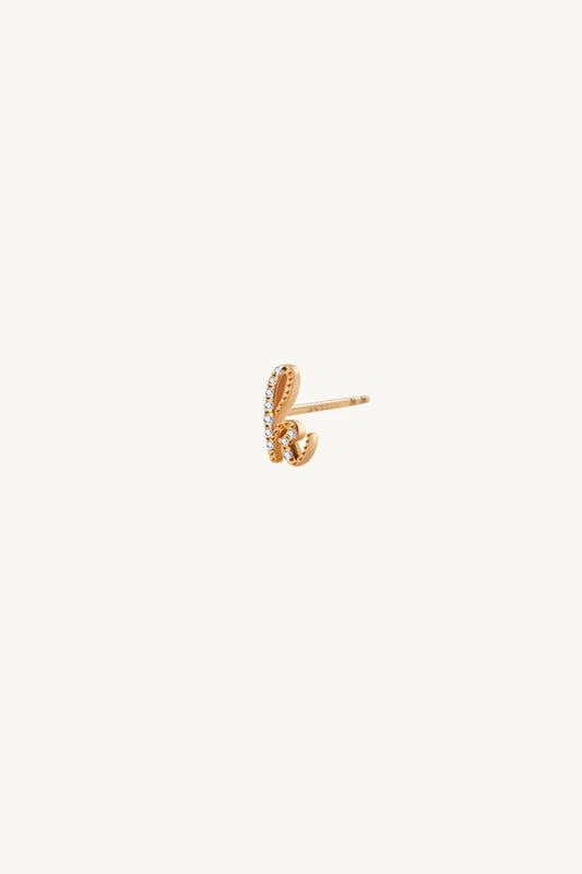 Avery Diamond Initial Earring