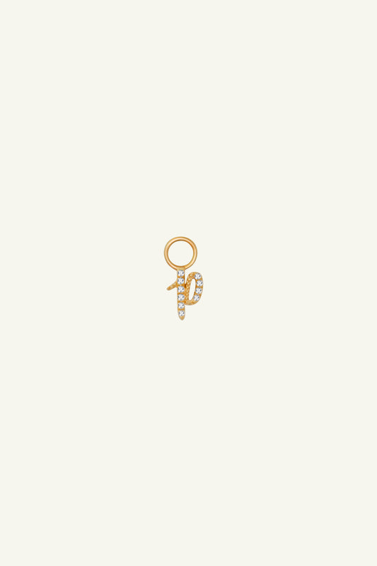 Étui Charm Huggie - The Audrey Diamond Initial Charm