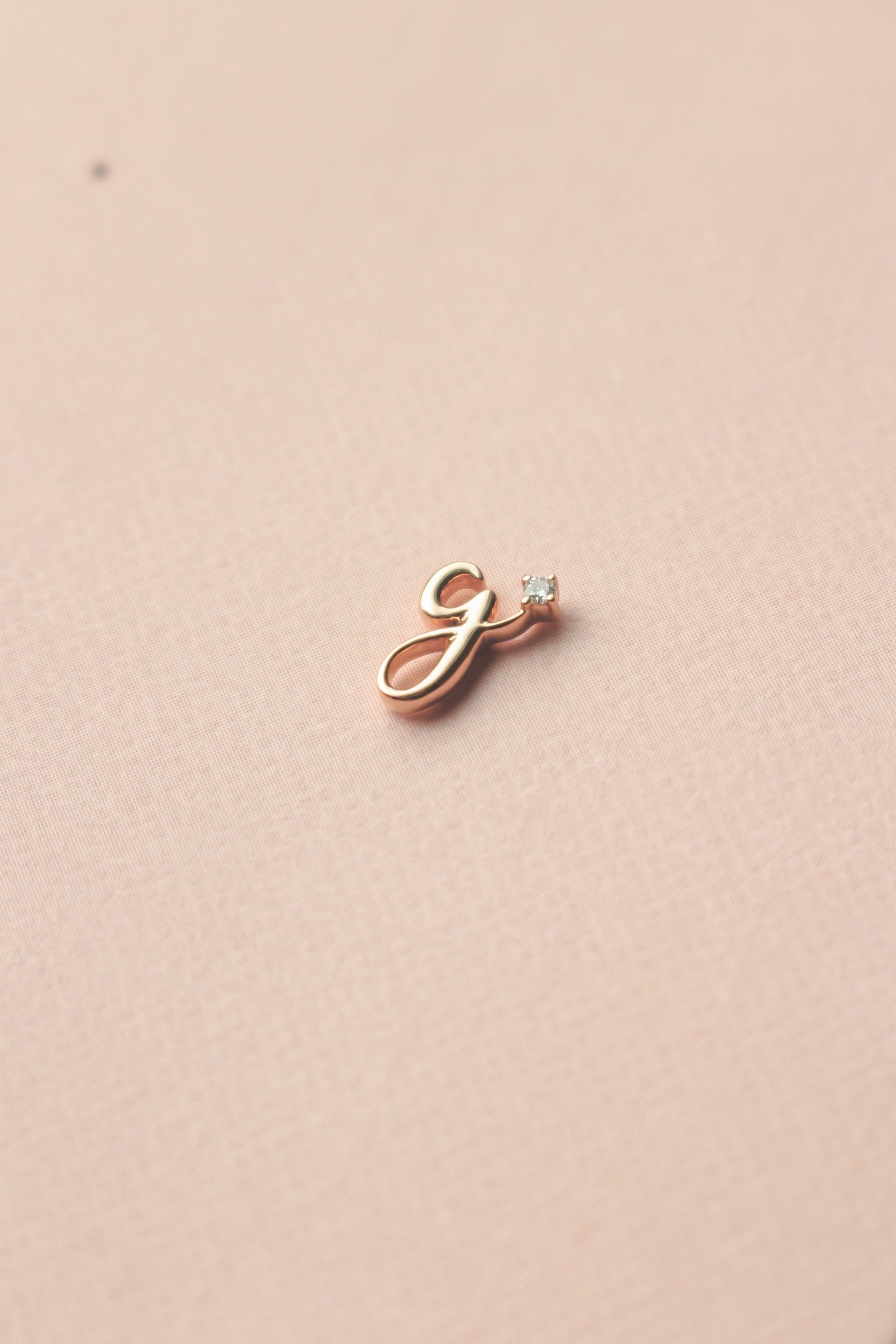 Avery Gold Initial Earring with Tiny Diamond