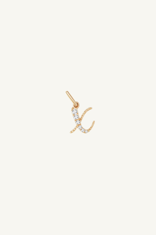 Avery Diamond Initial Pendant (Medium)