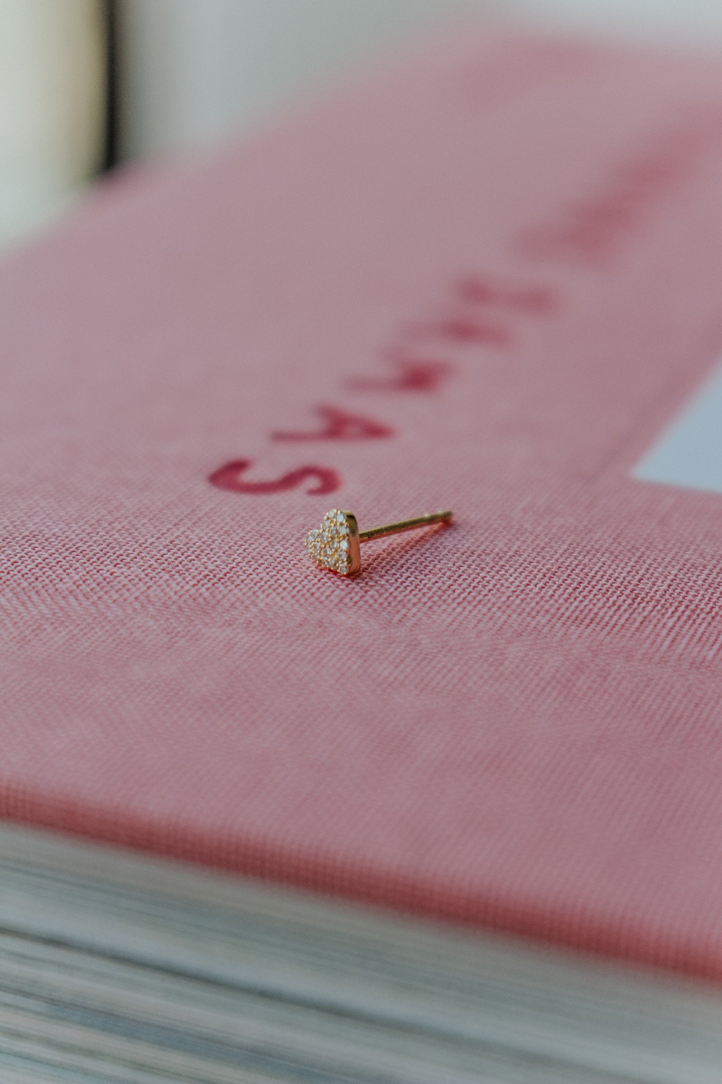 The Mini Diamond Heart Stud