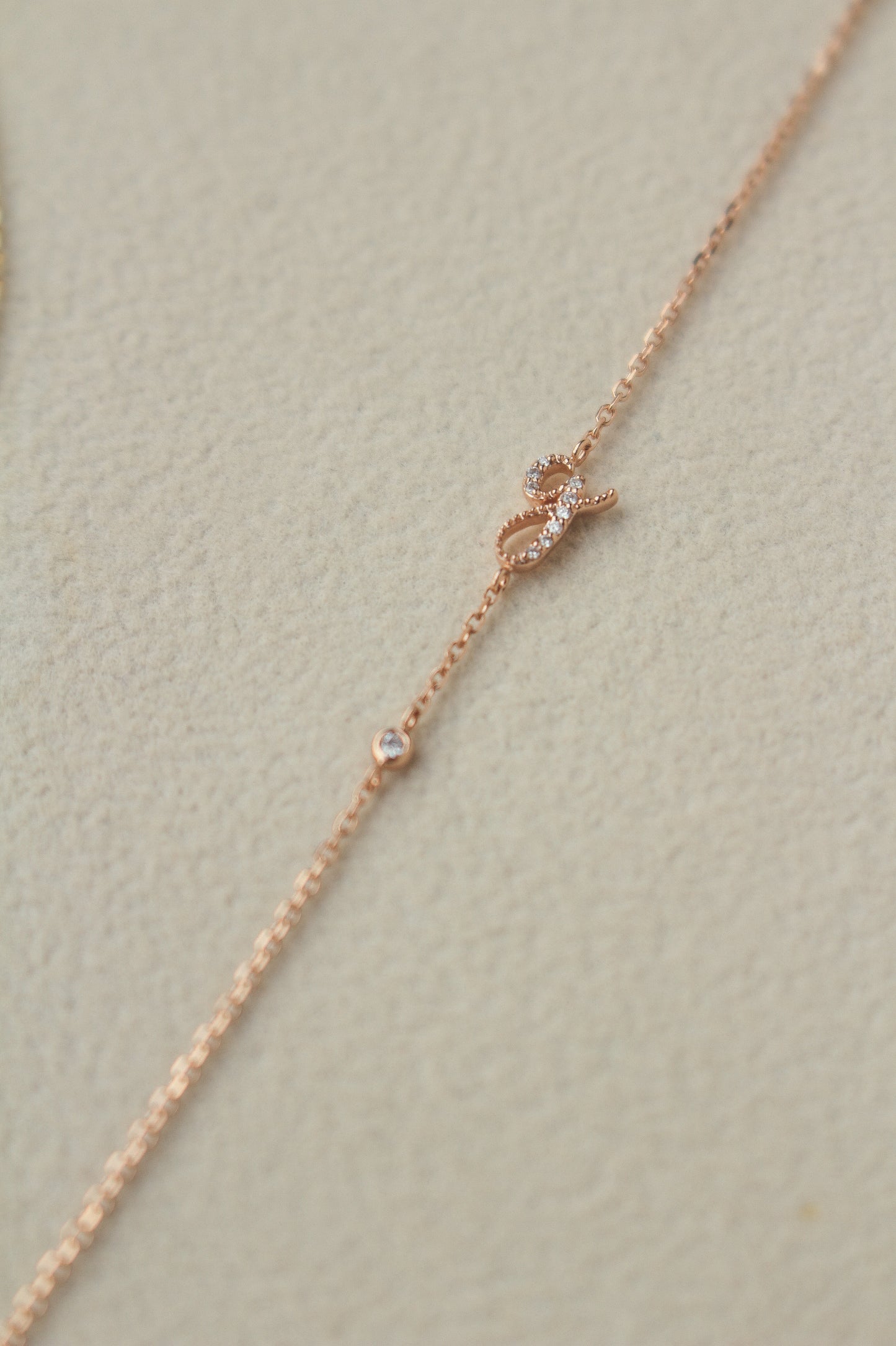 Avery Mini Diamond Initial Bracelet