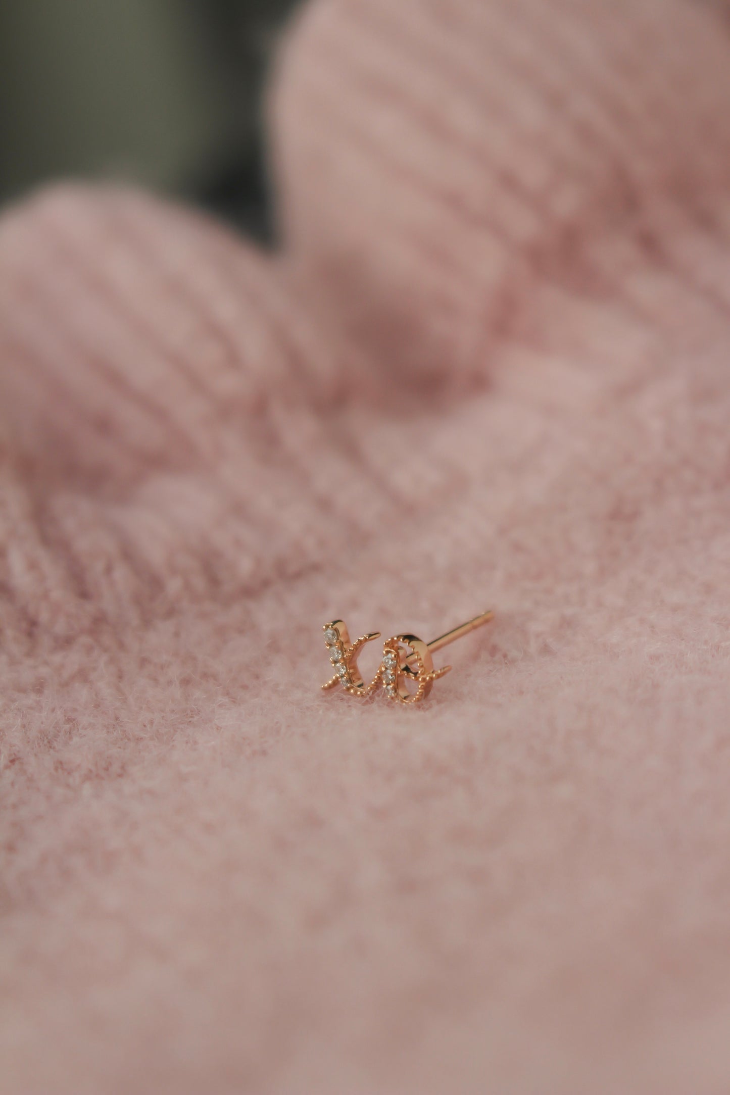 Two Letter Diamond Initial Earring