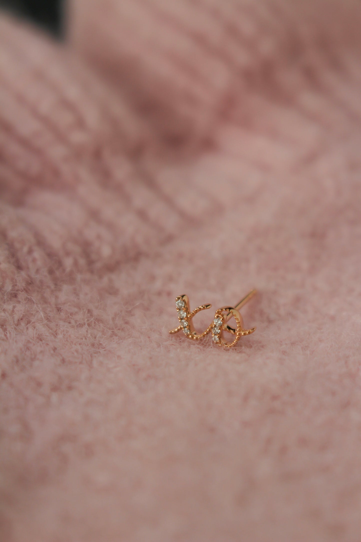 Two Letter Diamond Initial Earring