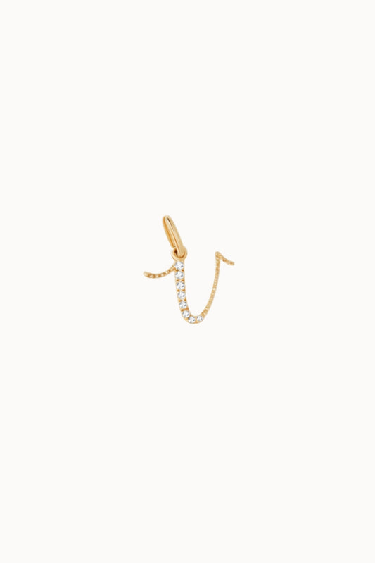Audrey Diamond Initial Pendant (Medium)