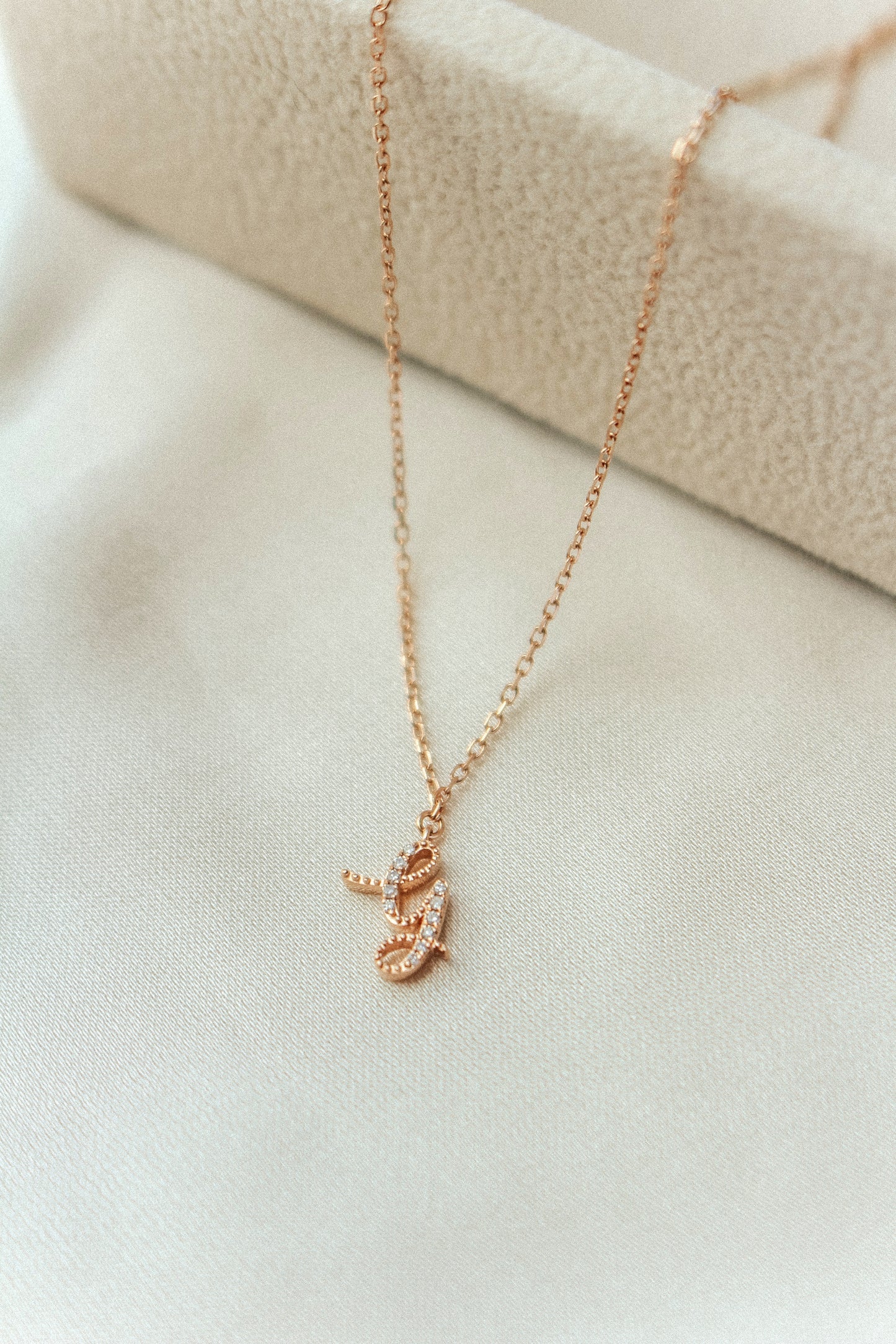 Audrey Diamond Initial Necklace (Medium)